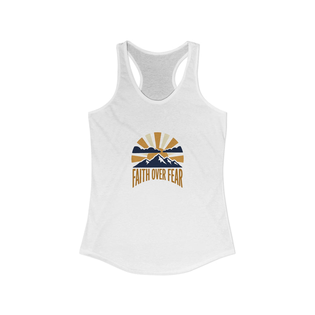 Faith Over Fear Tank Top | Inspirational Christian Racerback Tank