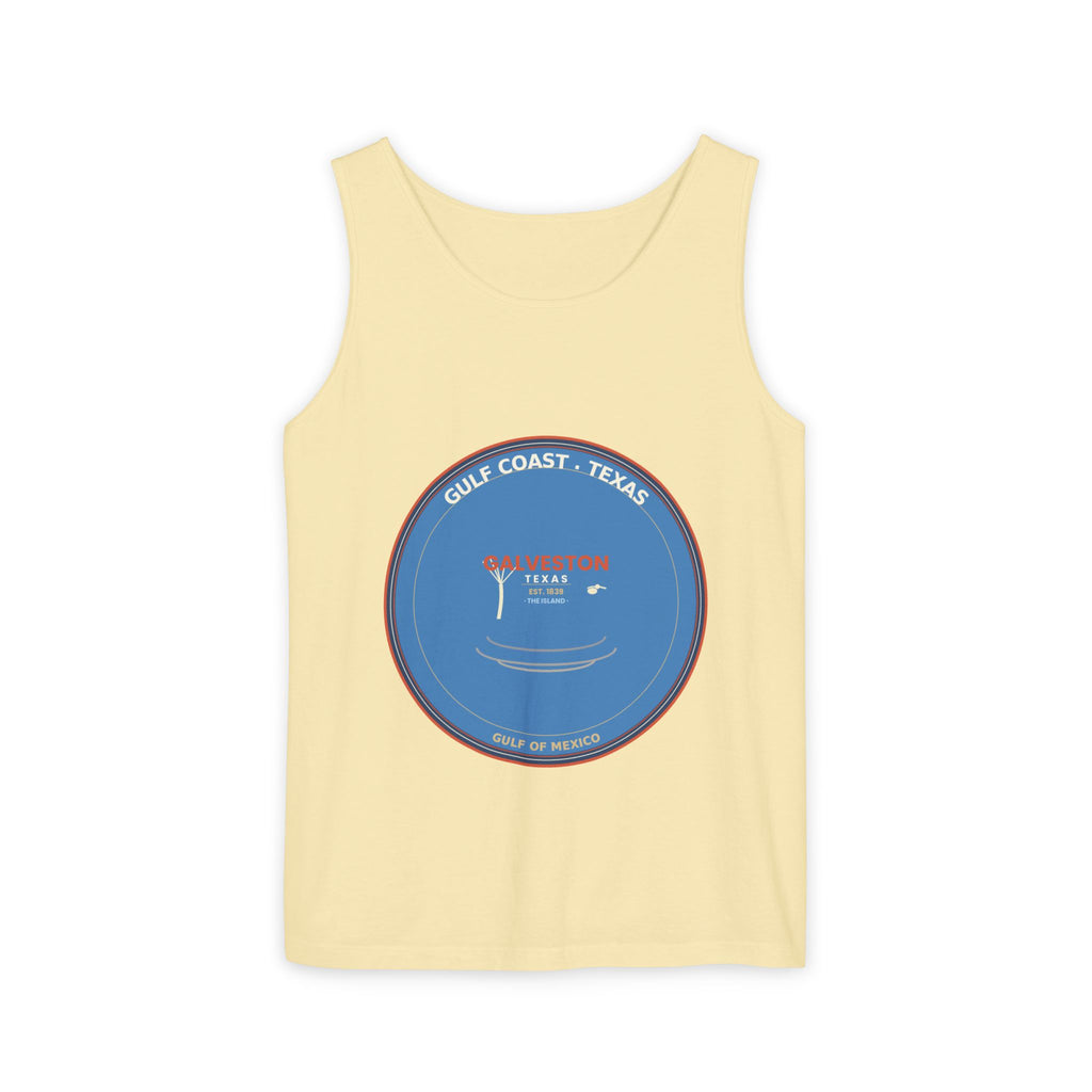 Galveston Texas Tank Top | Vintage Coastal Badge | CC 4200