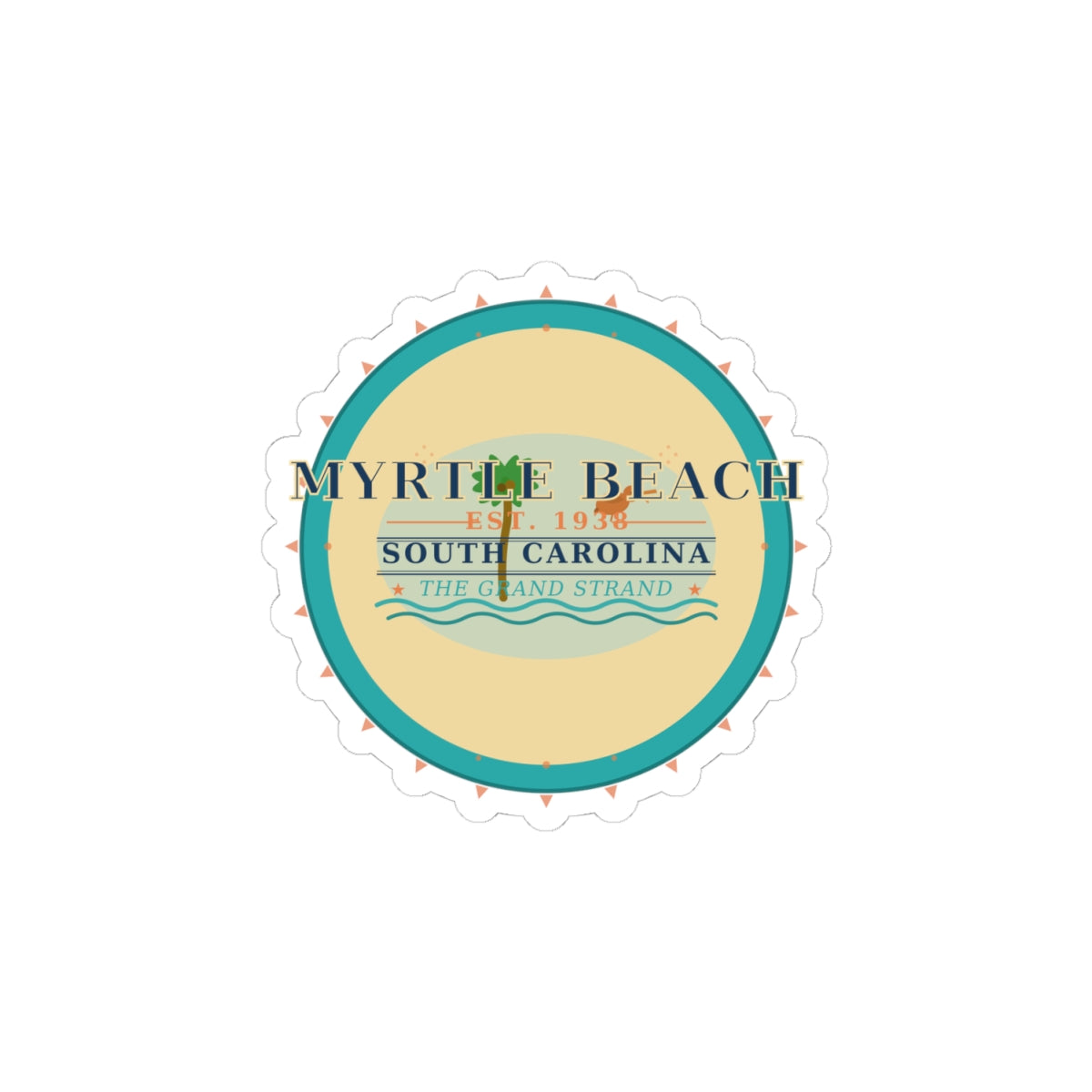 Myrtle Beach SC Sticker | Vintage Grand Strand Badge