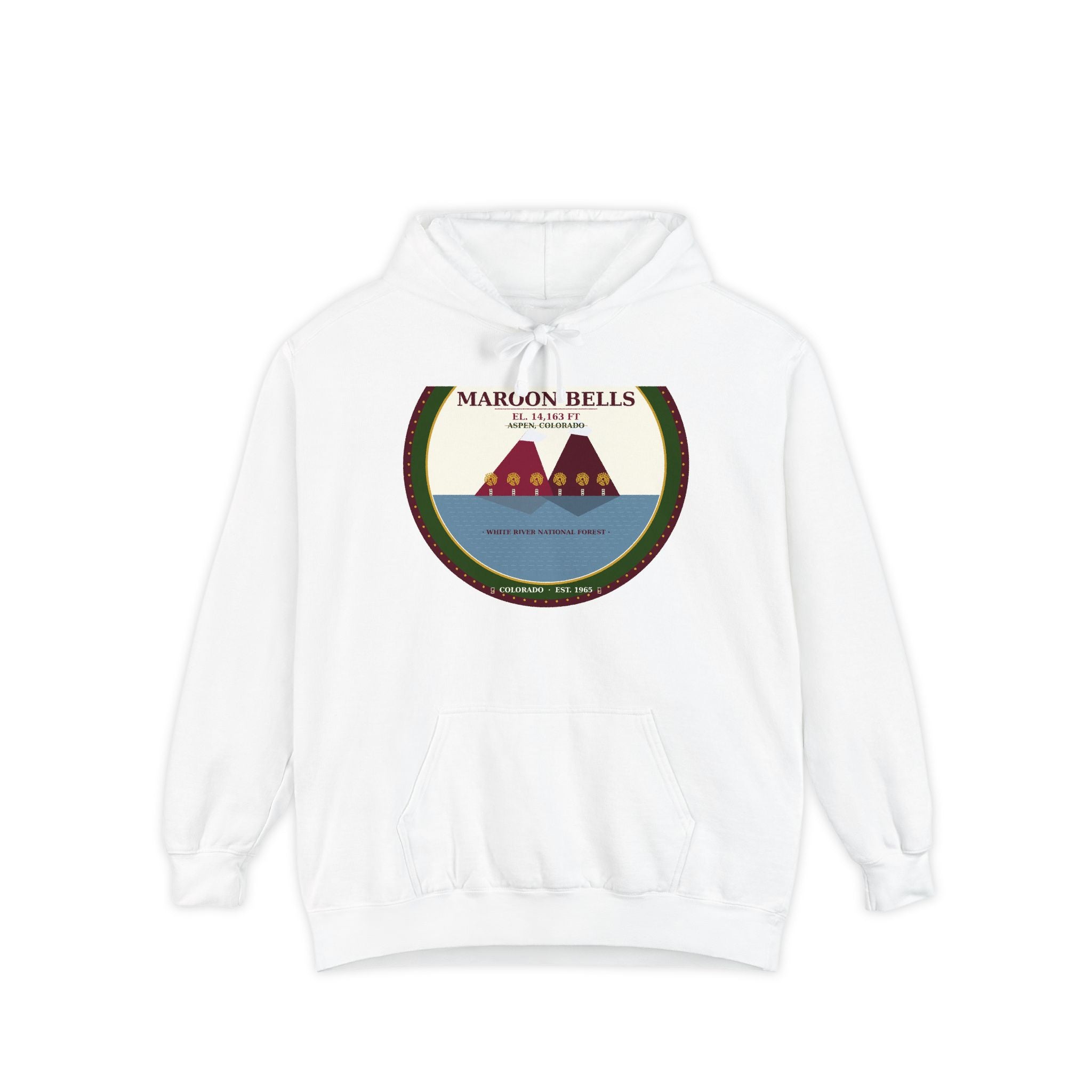 Maroon Bells Badge Hoodie — Colorado 14er