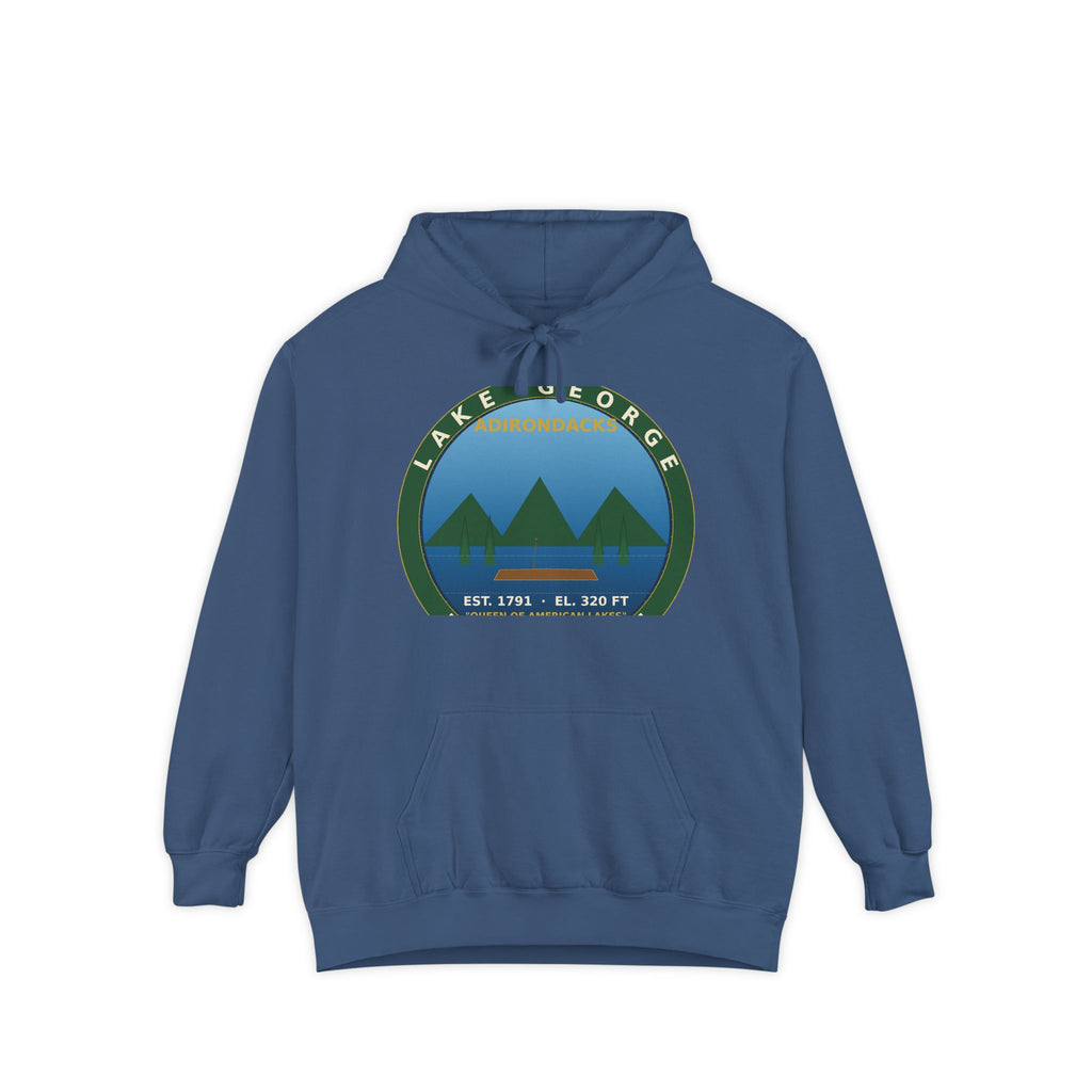Lake George Adirondacks Badge Hoodie