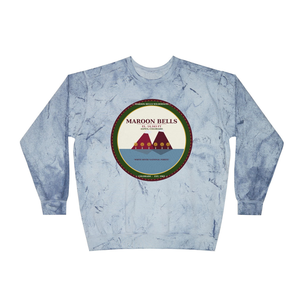 Maroon Bells Badge Crewneck — Colorado 14er