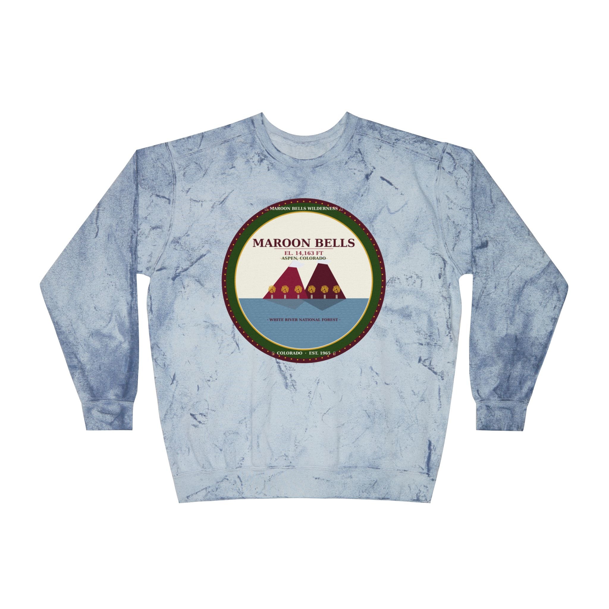 Maroon Bells Badge Crewneck — Colorado 14er