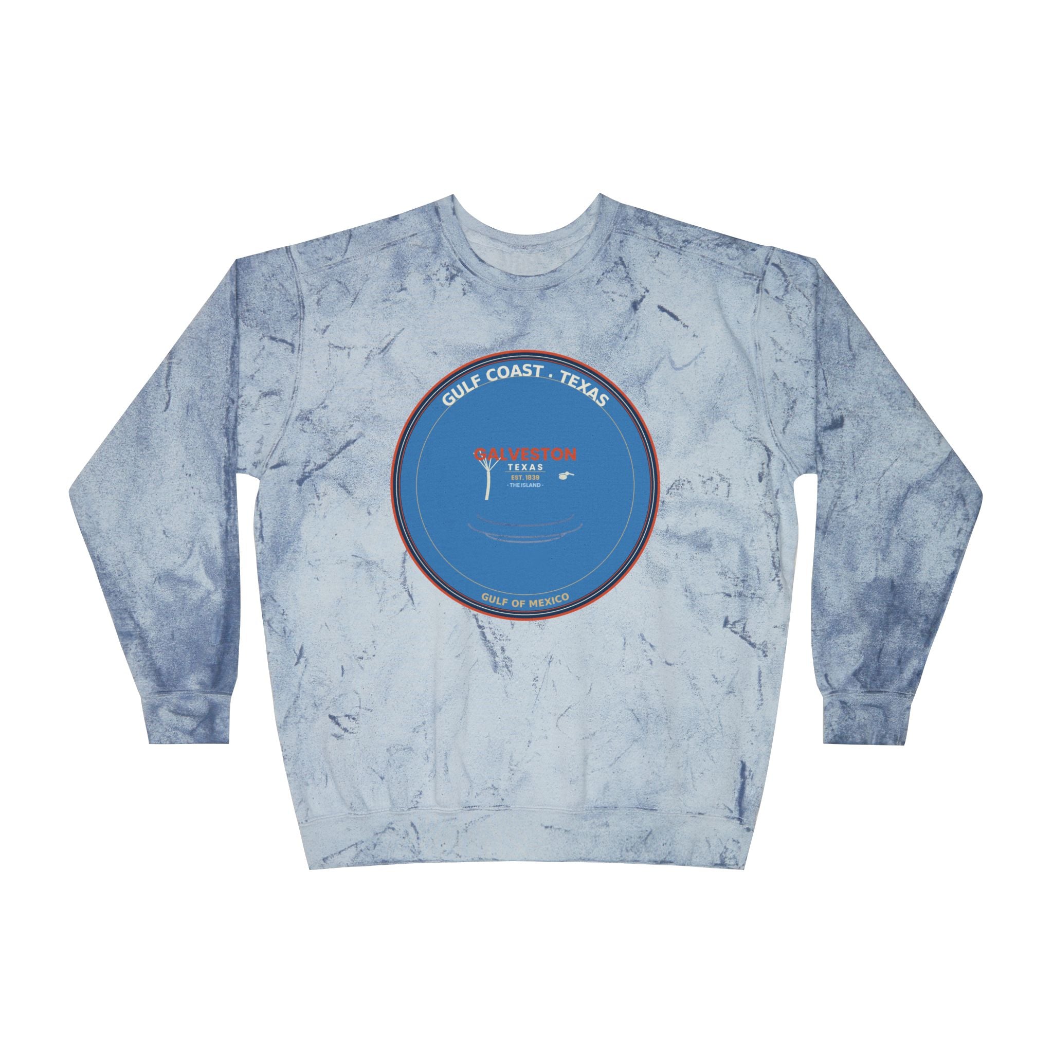 Galveston Texas Crewneck | Vintage Coastal Badge | CC 1566