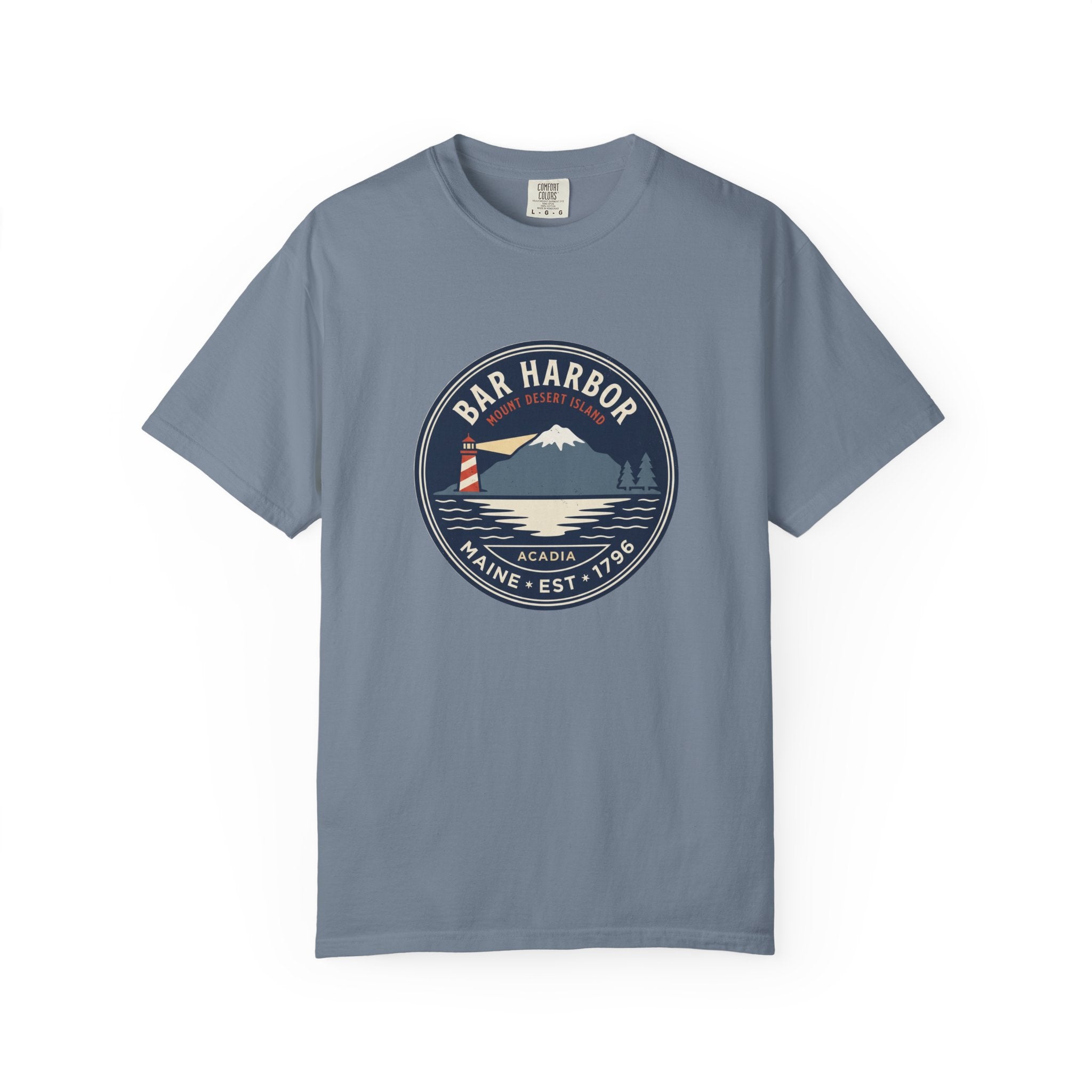 Bar Harbor Maine T-Shirt | Acadia Vintage Badge Tee