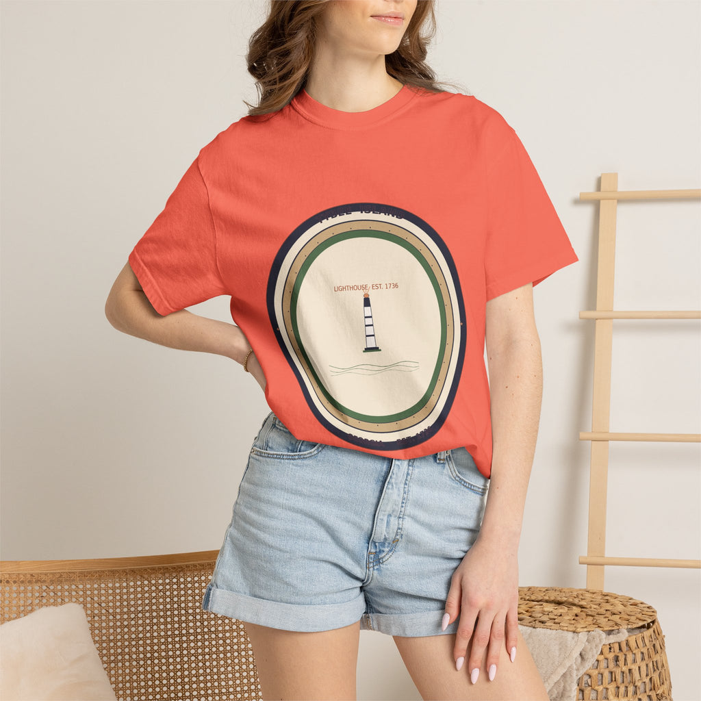 Tybee Island Tee | Tybee Lighthouse Badge | Comfort Colors | Georgia