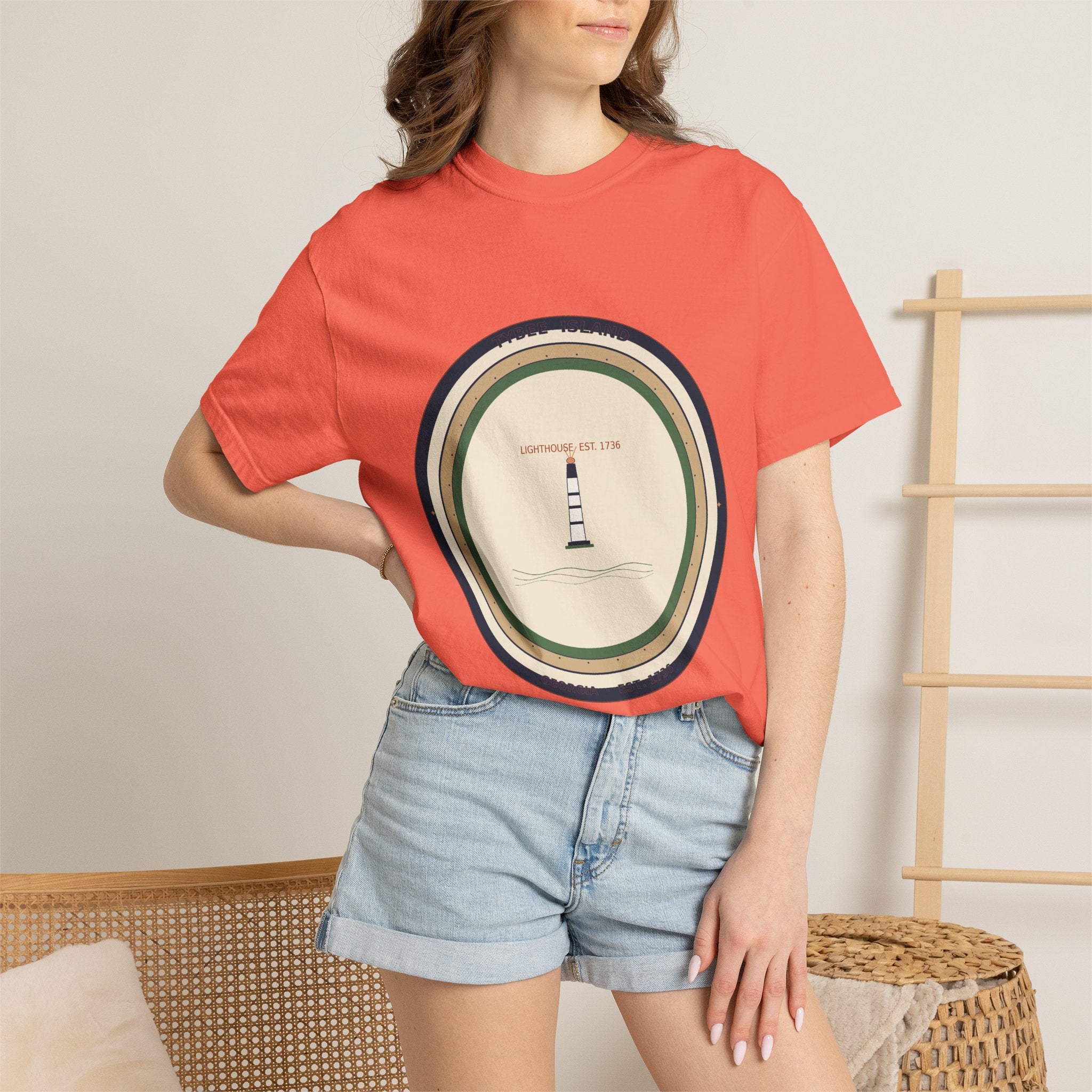 Tybee Island Tee | Tybee Lighthouse Badge | Comfort Colors | Georgia