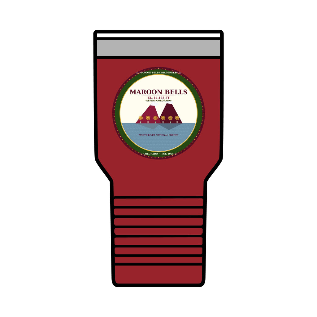 Maroon Bells Badge 30oz Tumbler — Colorado 14er