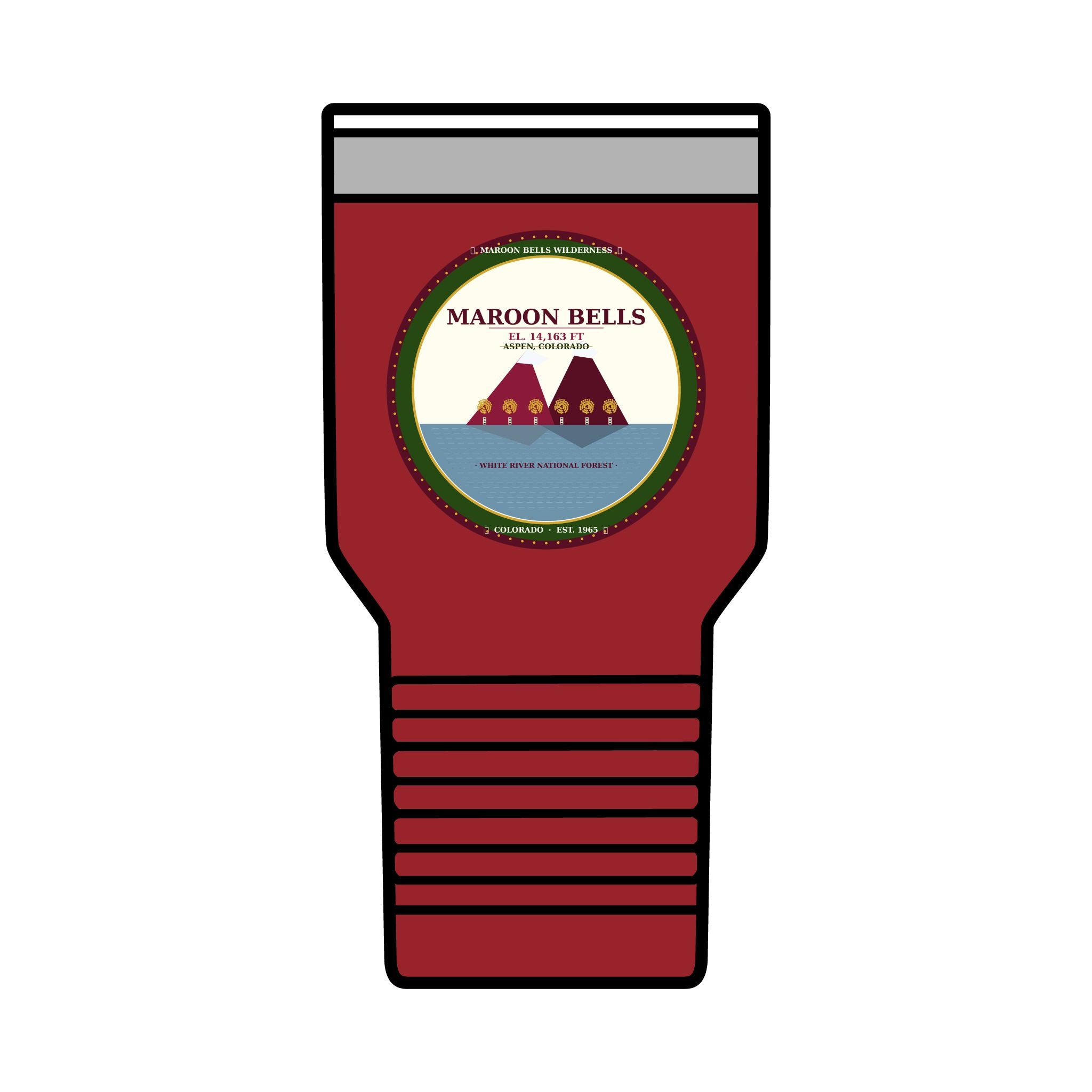 Maroon Bells Badge 30oz Tumbler — Colorado 14er