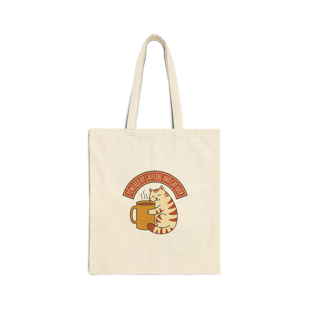 Cat Coffee Powered by Caffeine — Canvas Tote Bag
