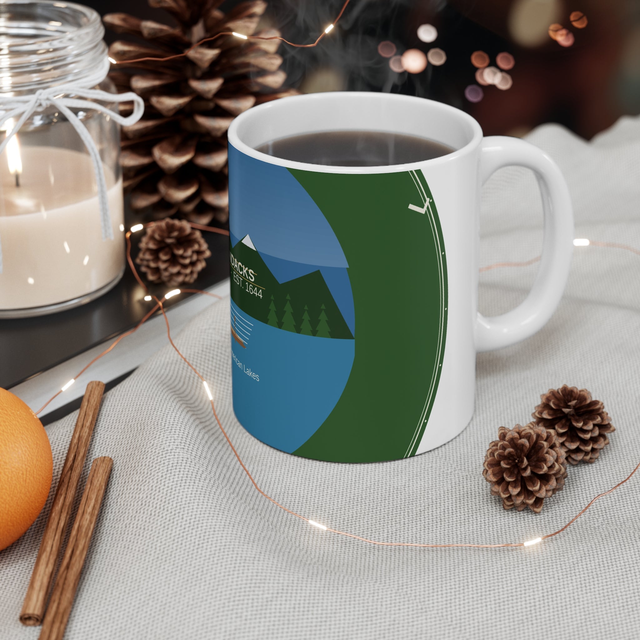 Lake George Adirondacks Badge Coffee Mug