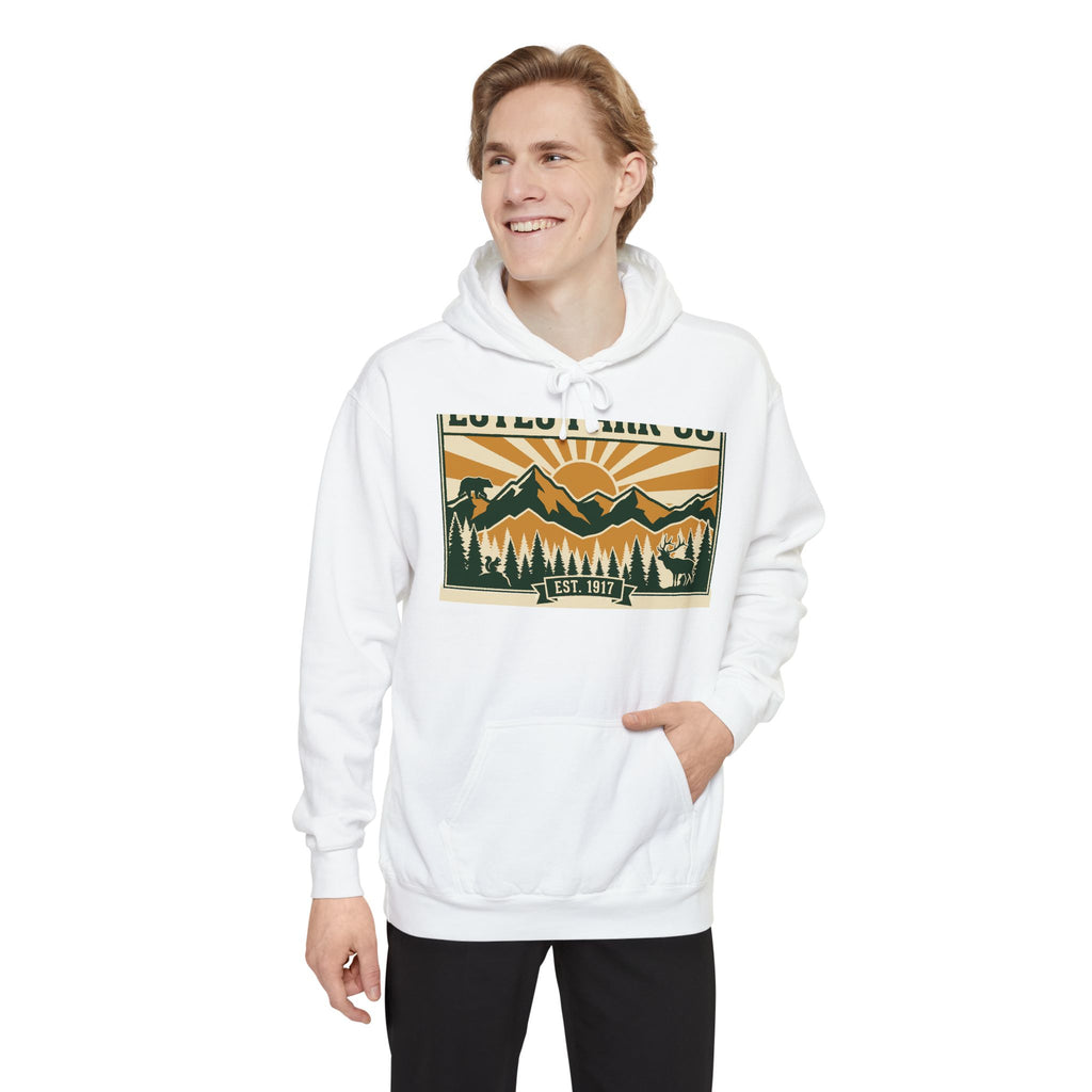 Estes Park CO Hidden Wildlife Hoodie | Forest Green EST. 1917