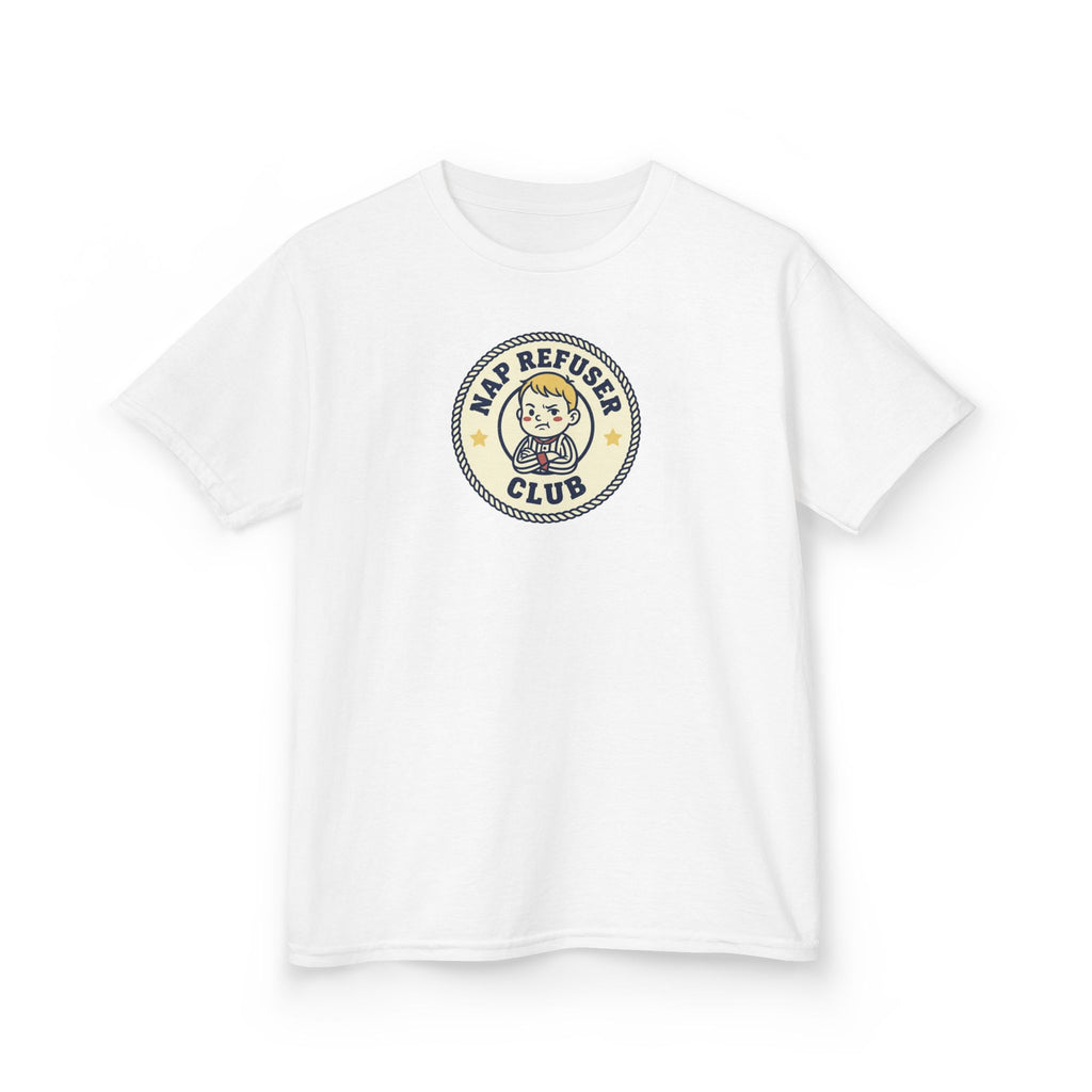 Nap Refuser Club Shirt Funny Toddler Badge Kids Tee