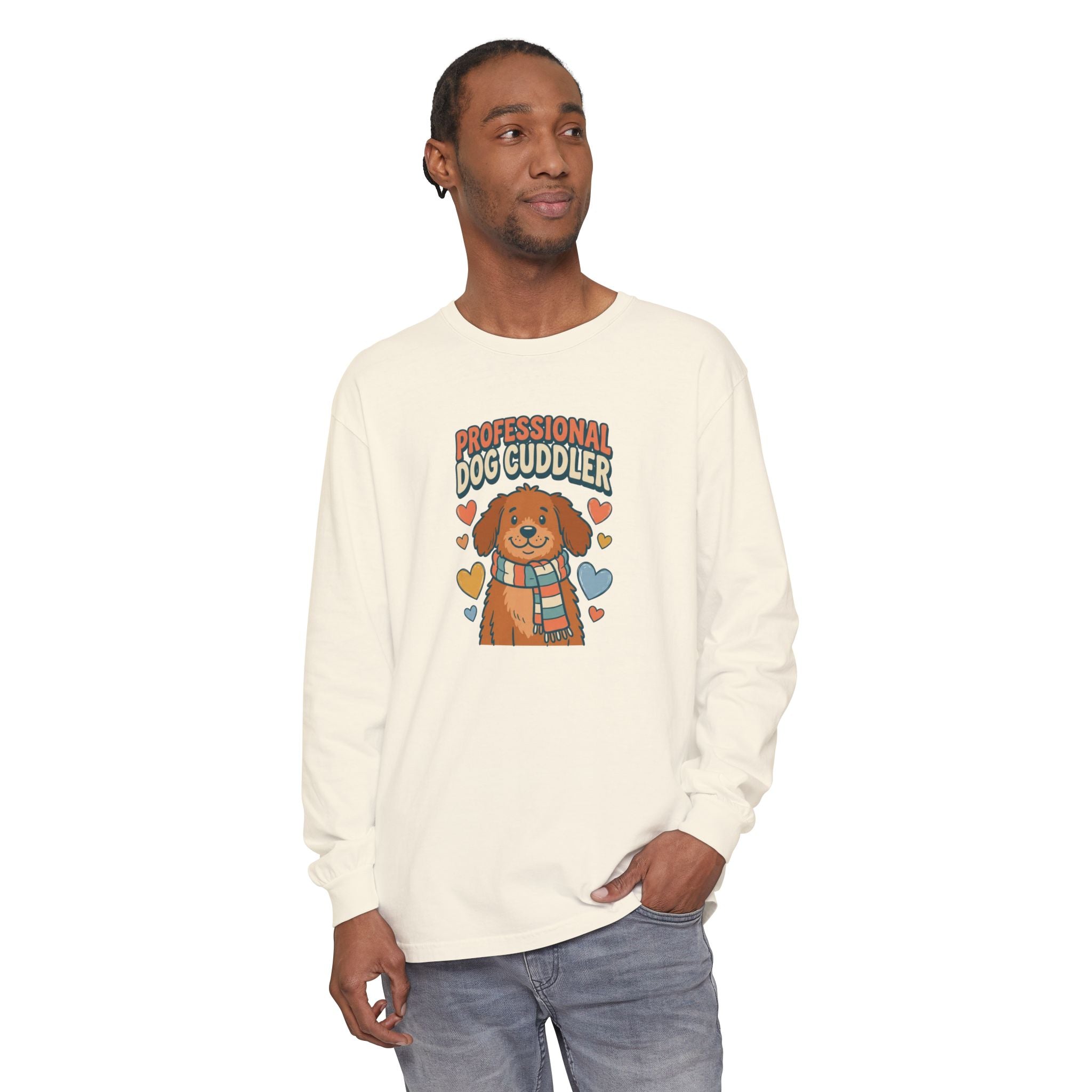 Professional Dog Cuddler Long Sleeve | Dog Mom Comfort Colors Shirt