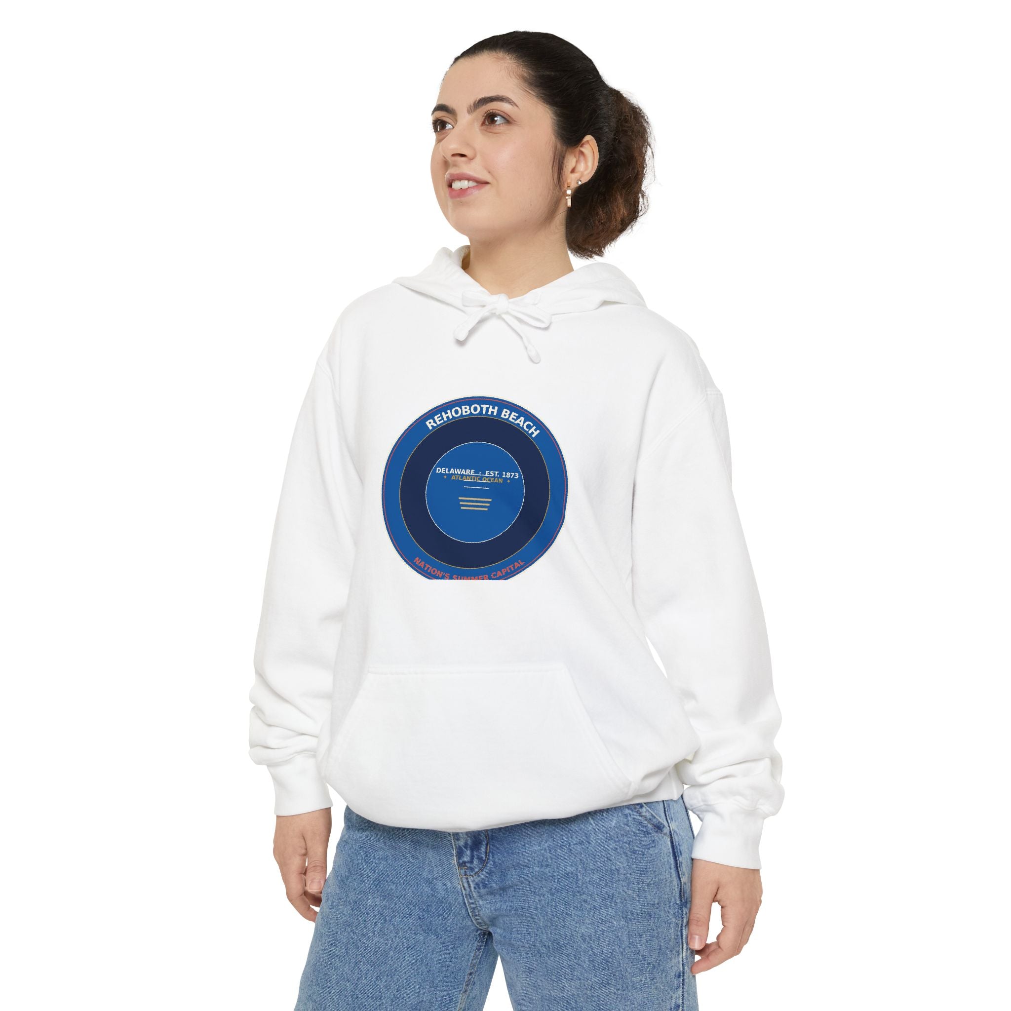 Rehoboth Beach Delaware Hoodie | Vintage Boardwalk Badge