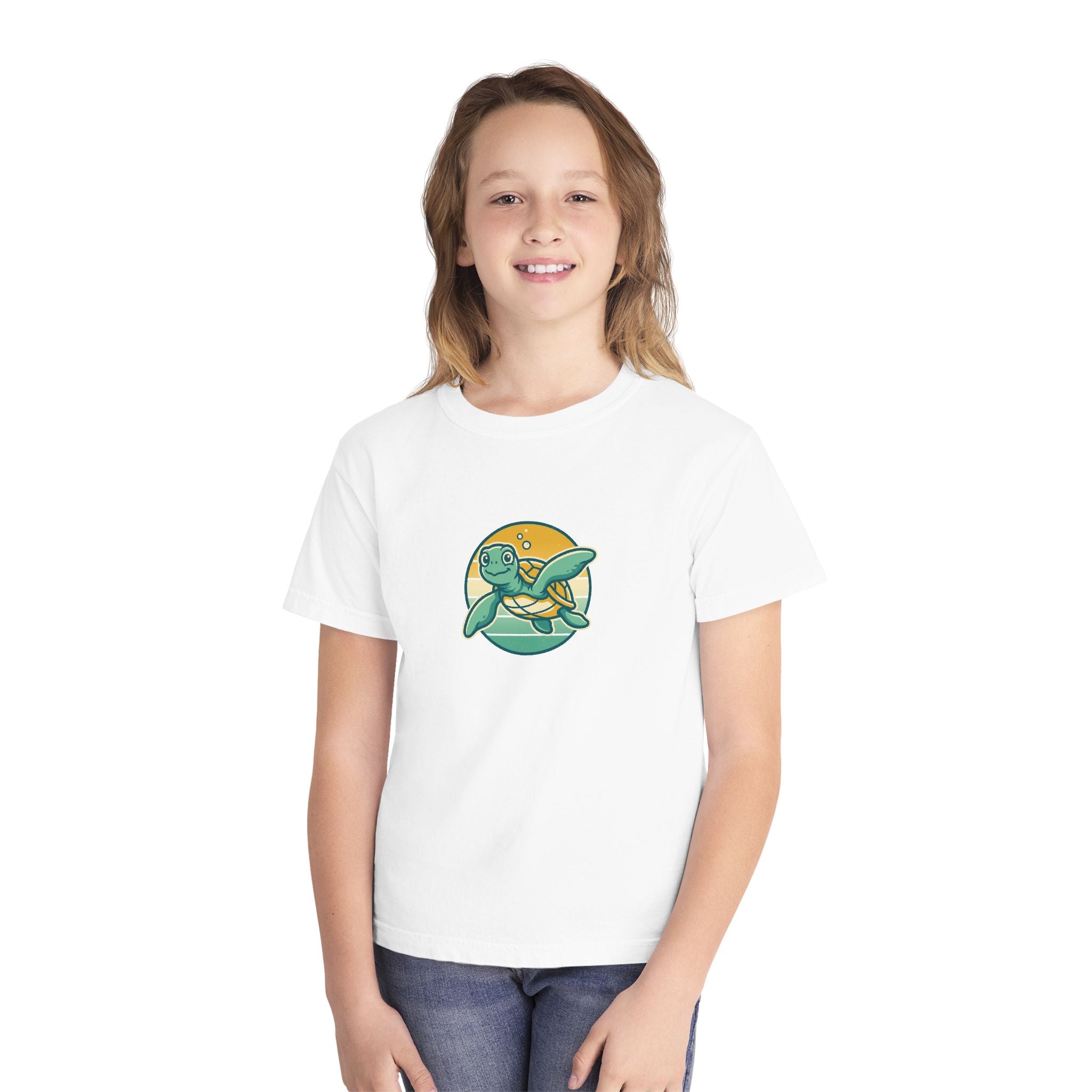Sea Turtle Youth Shirt Retro Comfort Colors Beach Tee