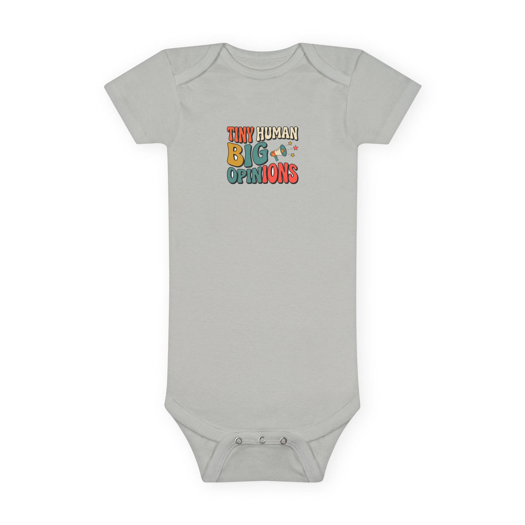 Tiny Human Big Opinions Baby Bodysuit Funny Baby Gift