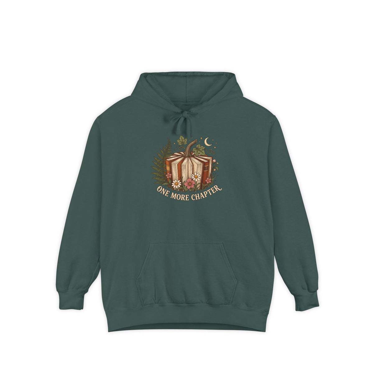 Book Lover Hoodie | One More Chapter Autumn Reading Art | Comfort Colors Garment Dyed