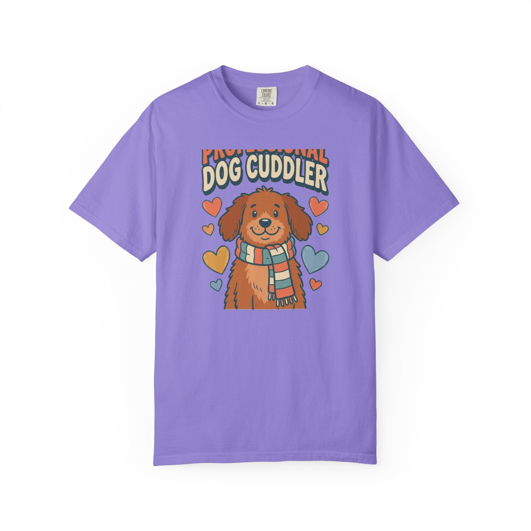Professional Dog Cuddler Tee | Cute Dog Mom Comfort Colors Shirt