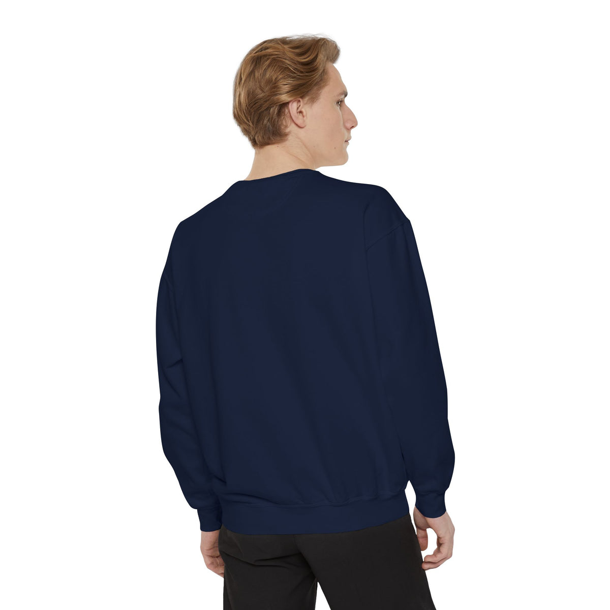 Retro Ghost Crewneck Sweatshirt | Ghost in a Knitted Beanie Cocoa Art | Comfort Colors Garment Dyed