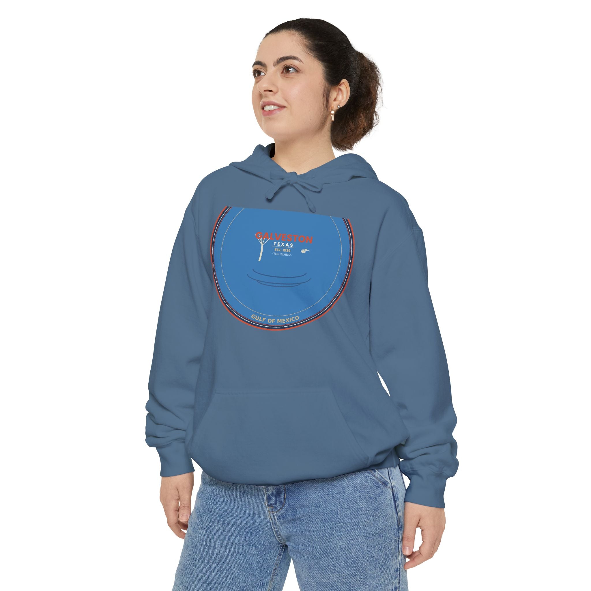 Galveston Texas Hoodie | Vintage Coastal Badge | CC 1567