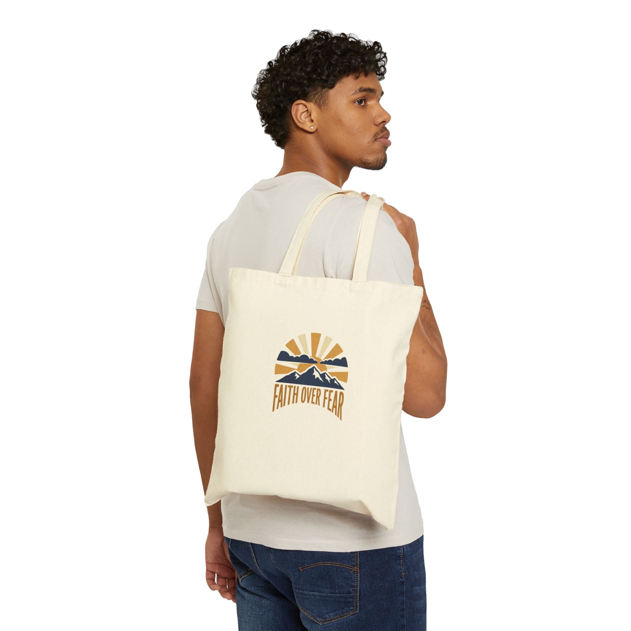 Faith Over Fear Tote Bag | Inspirational Christian Gift