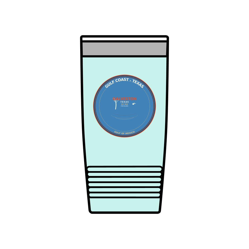 Galveston Texas Tumbler | Gulf Coast Vintage Badge | 20oz