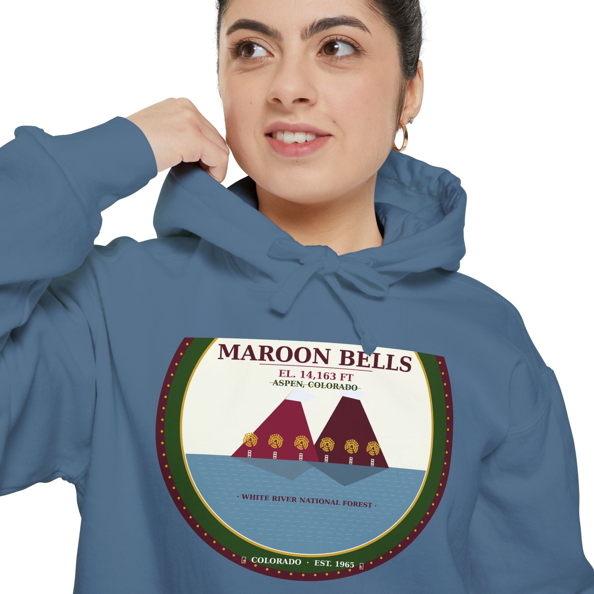 Maroon Bells Badge Hoodie — Colorado 14er