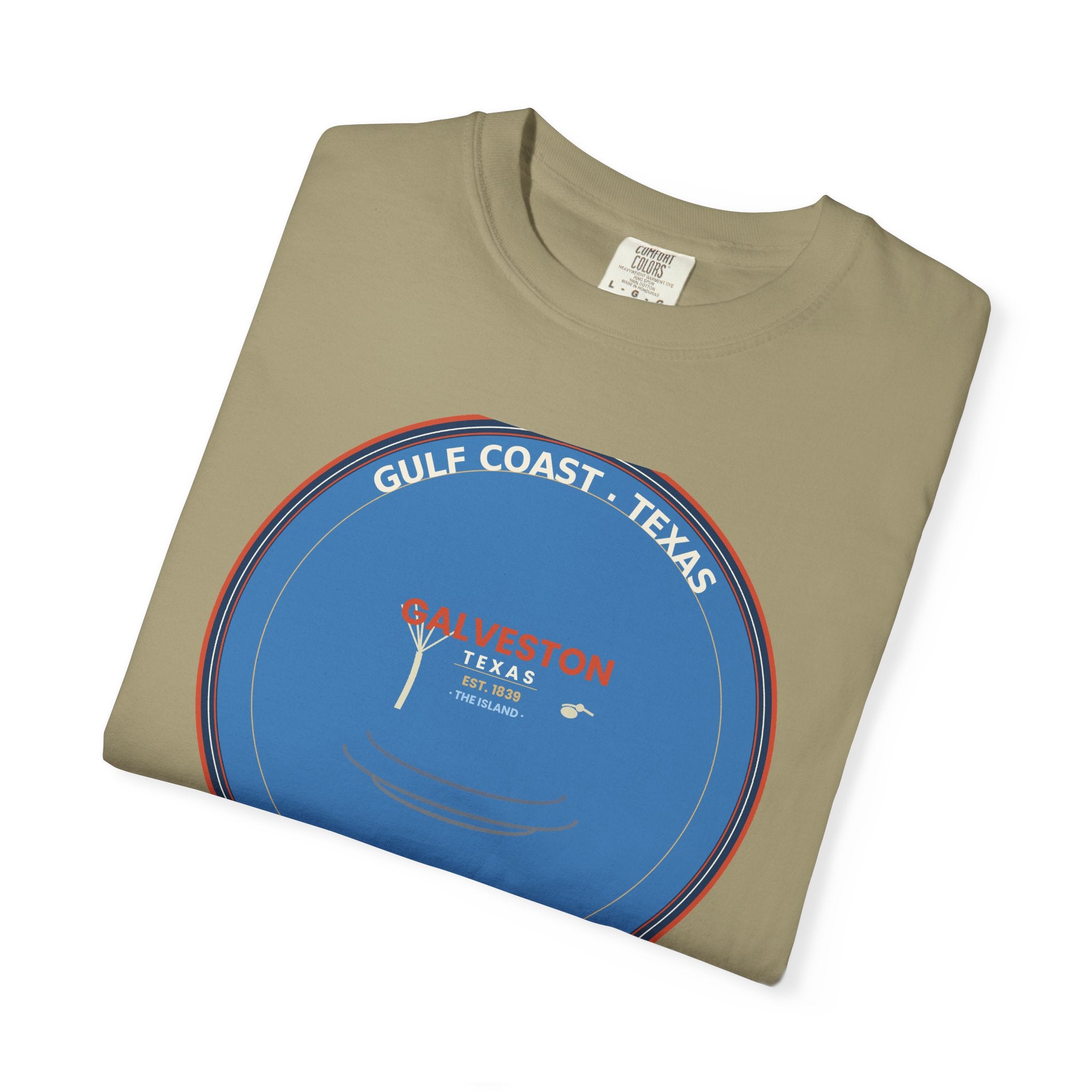 Galveston Texas Vintage Coastal Tee | Comfort Colors 1717