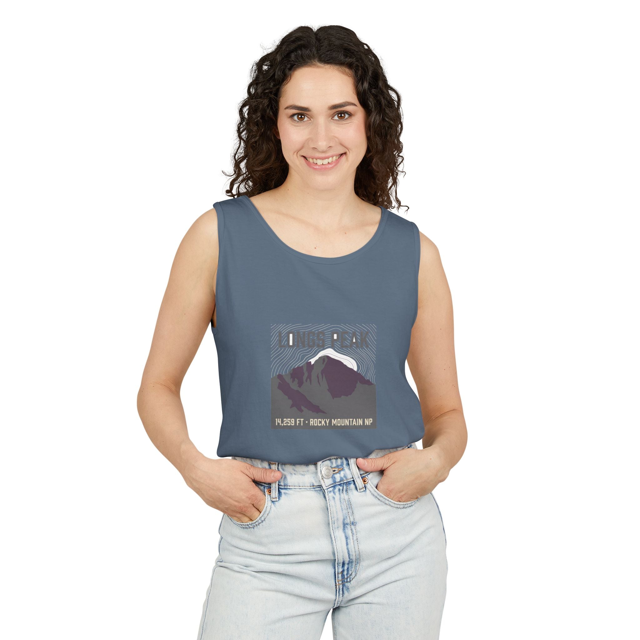 Longs Peak Tank Top | 14,259 ft Colorado 14er | Comfort Colors