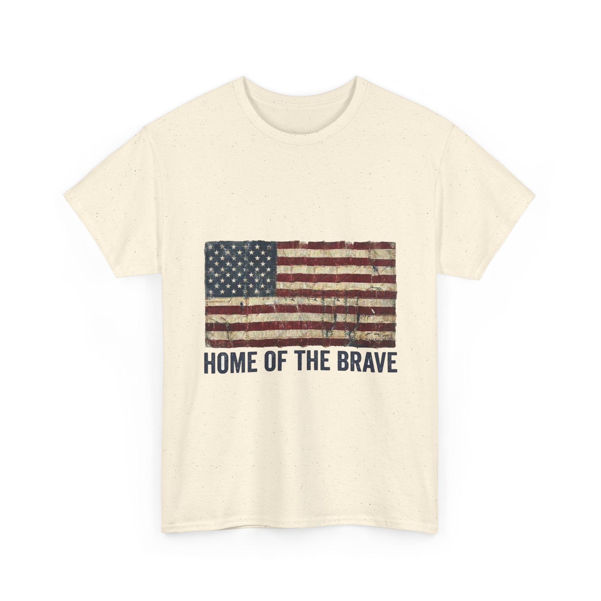 Home of the Brave Tattered Flag Tee | Vintage 4th of July Shirt | America 250