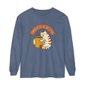 Cat Coffee Long Sleeve | Powered by Caffeine | coffee cat long sleeve — Khaki