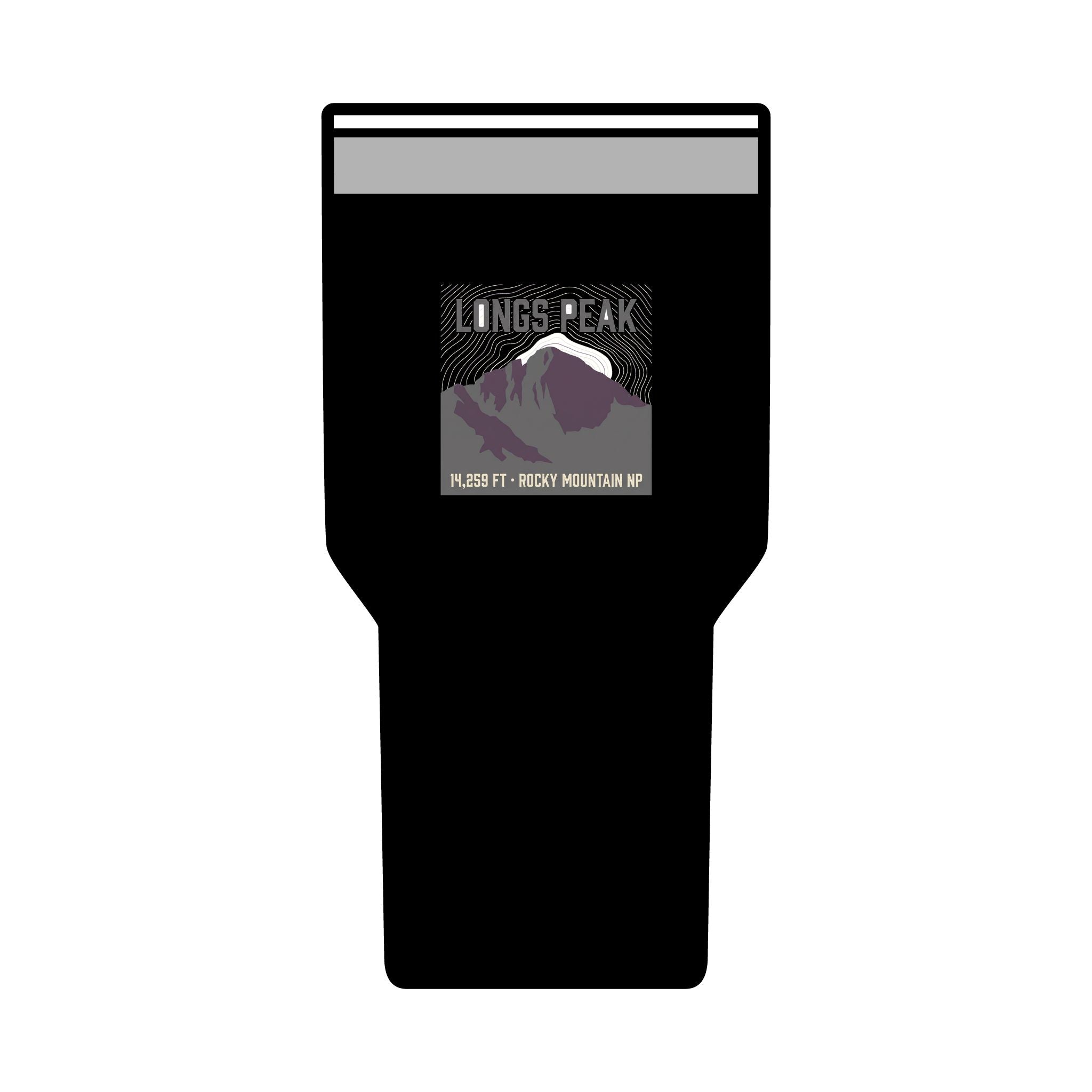 Longs Peak 30oz Tumbler — Colorado 14er insulated tumbler front view