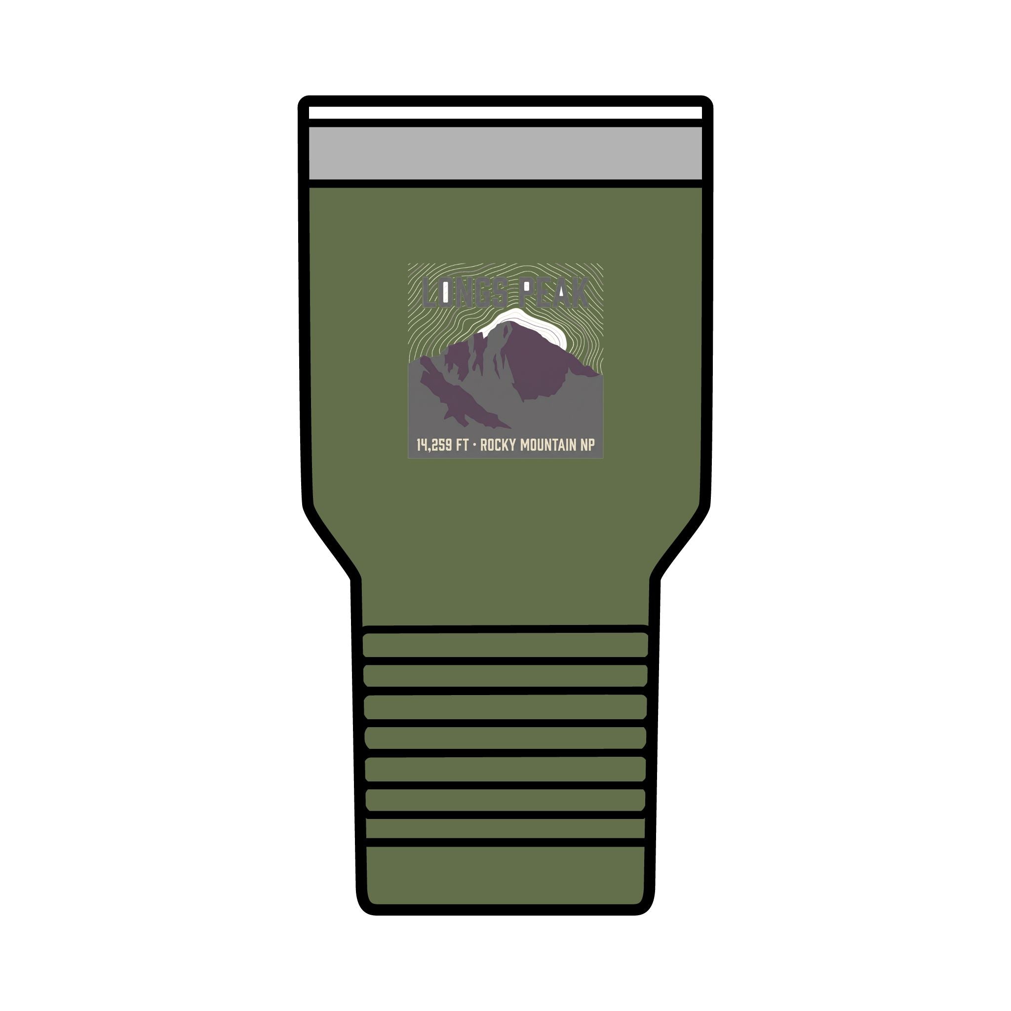 Longs Peak Tumbler 30oz — 14,259 ft summit insulated stainless tumbler
