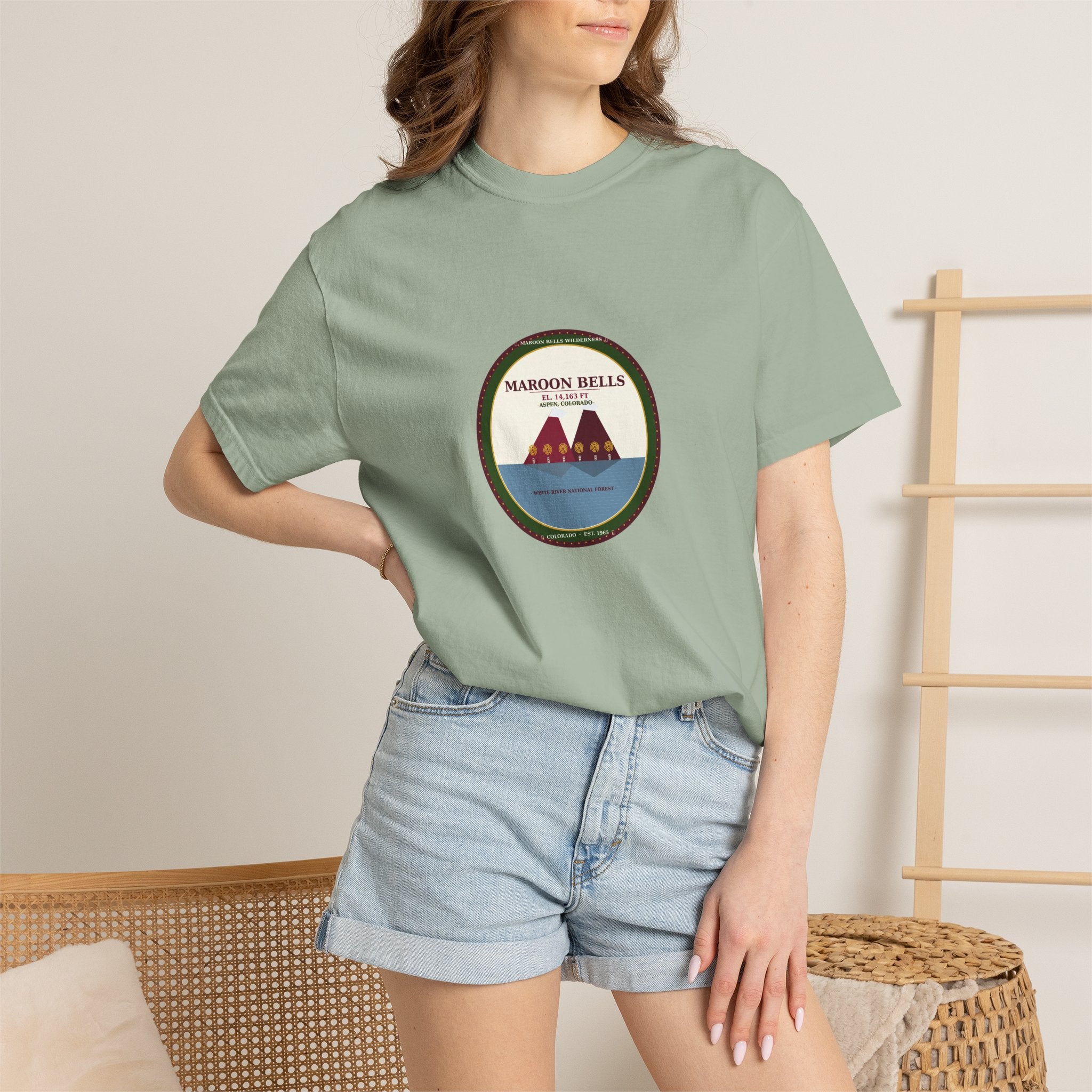 Maroon Bells Badge Tee — Colorado 14er