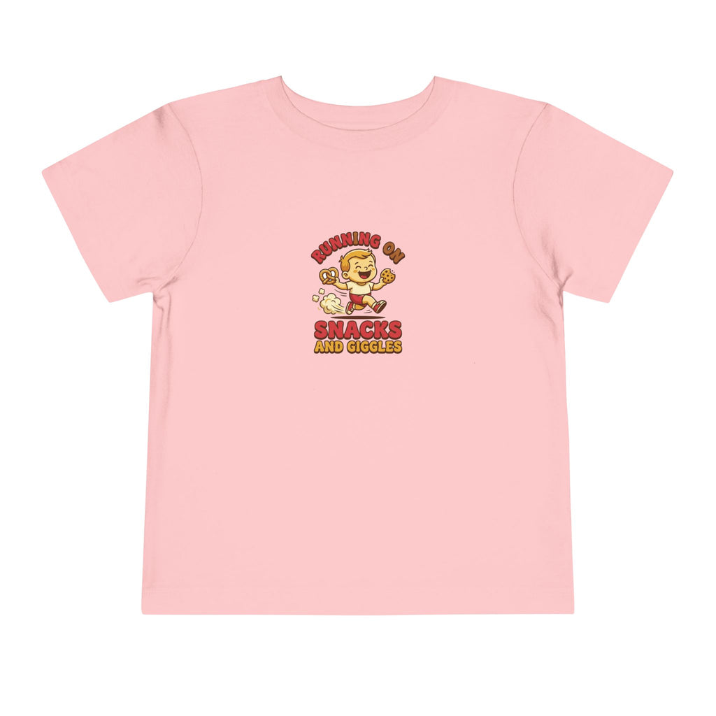Running on Snacks and Giggles Toddler Shirt Funny Tee