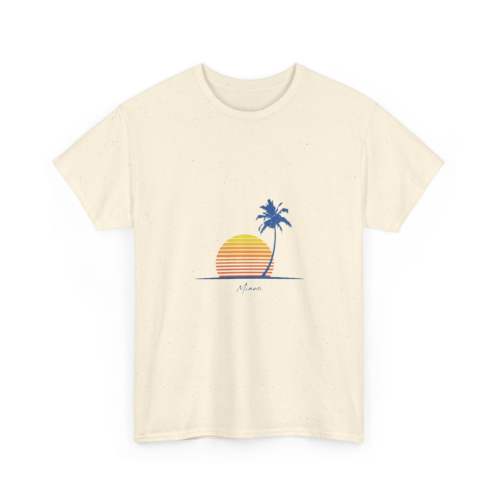 Retro Miami Palm Sunset Tee | Vintage Beach Summer Shirt