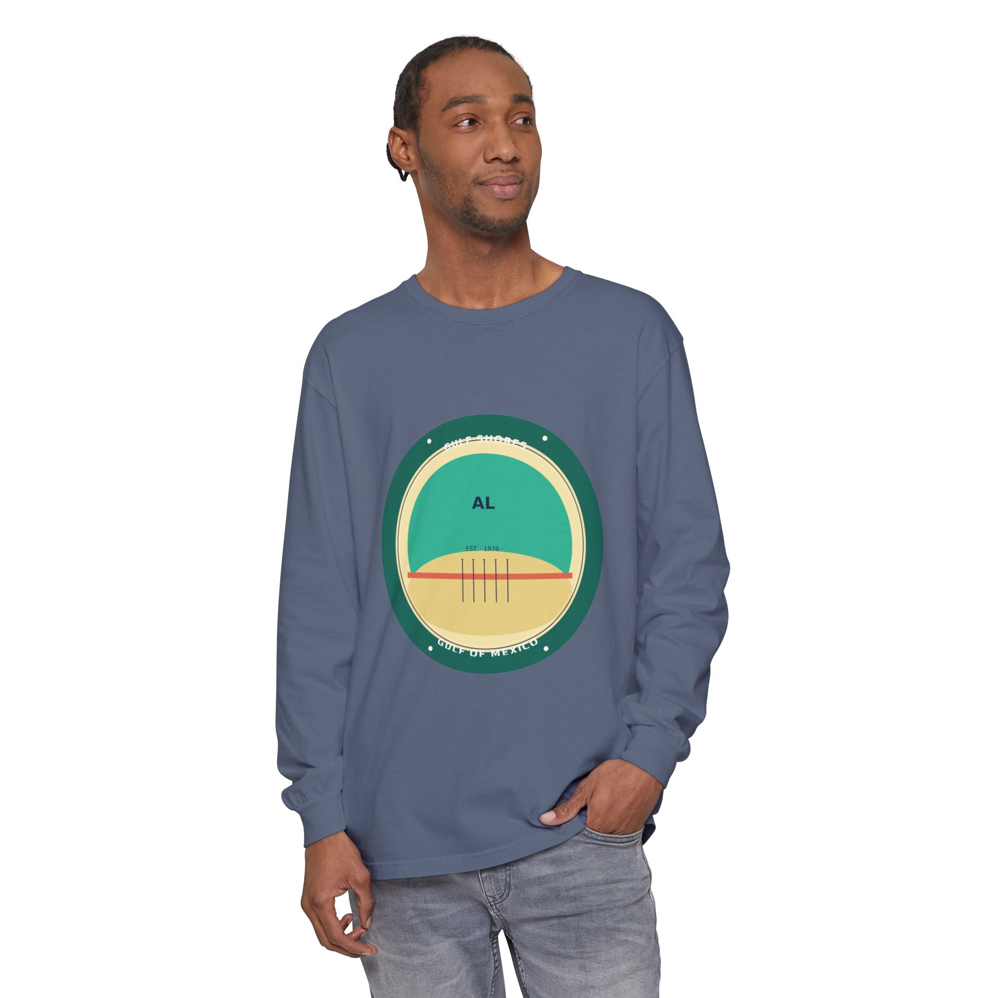 Gulf Shores Alabama Long Sleeve | Coastal Badge Art