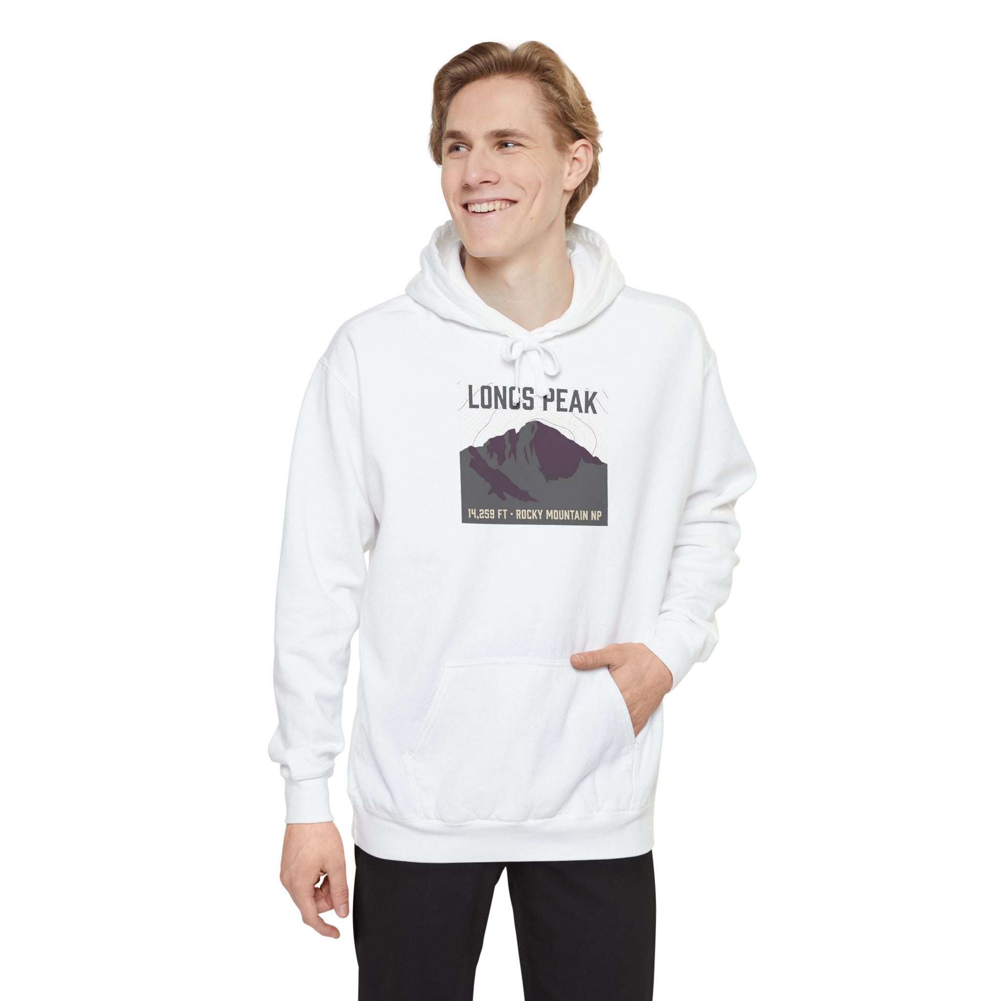 Longs Peak Hoodie | 14,259 ft Colorado 14er Sweatshirt | Comfort Colors