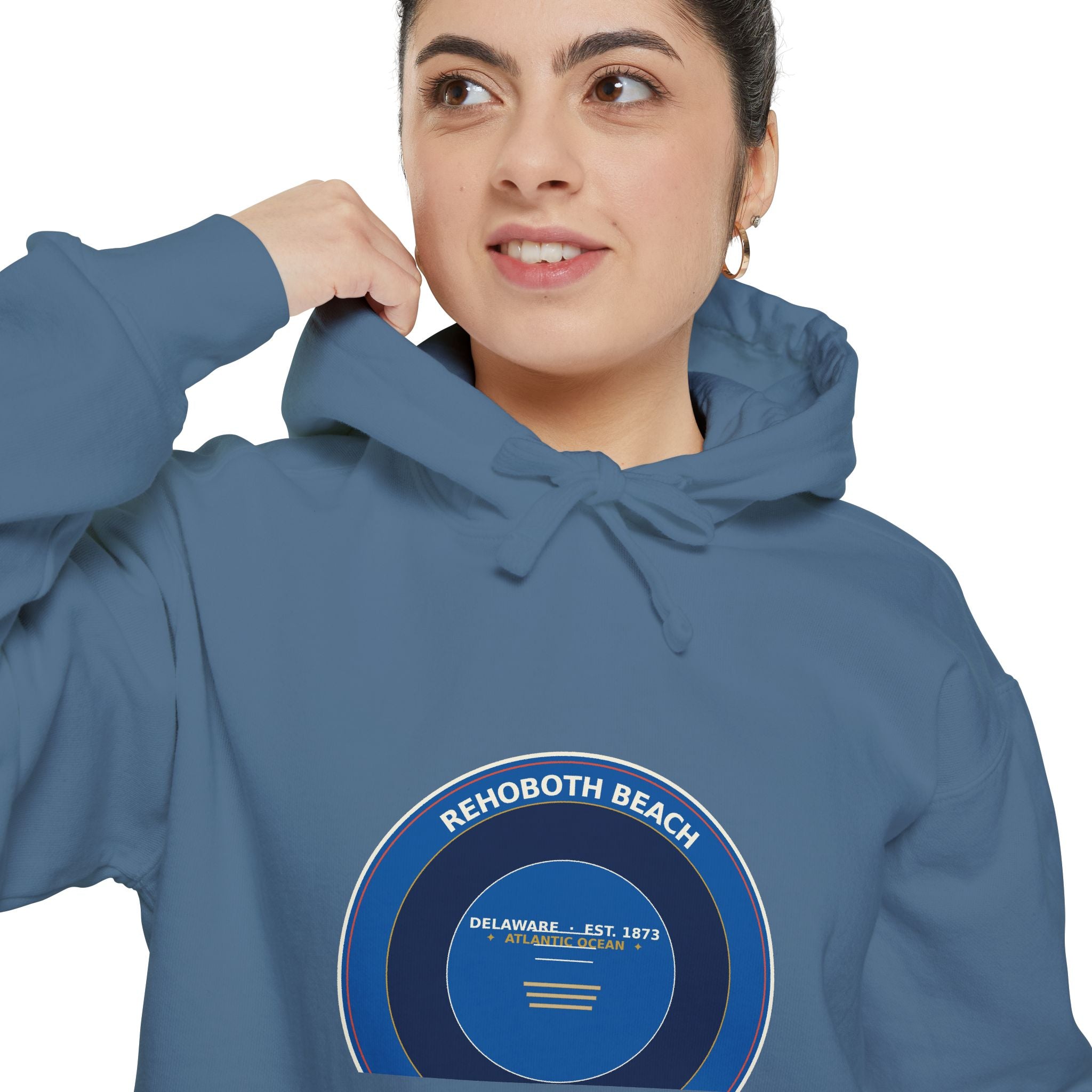 Rehoboth Beach Delaware Hoodie | Vintage Boardwalk Badge