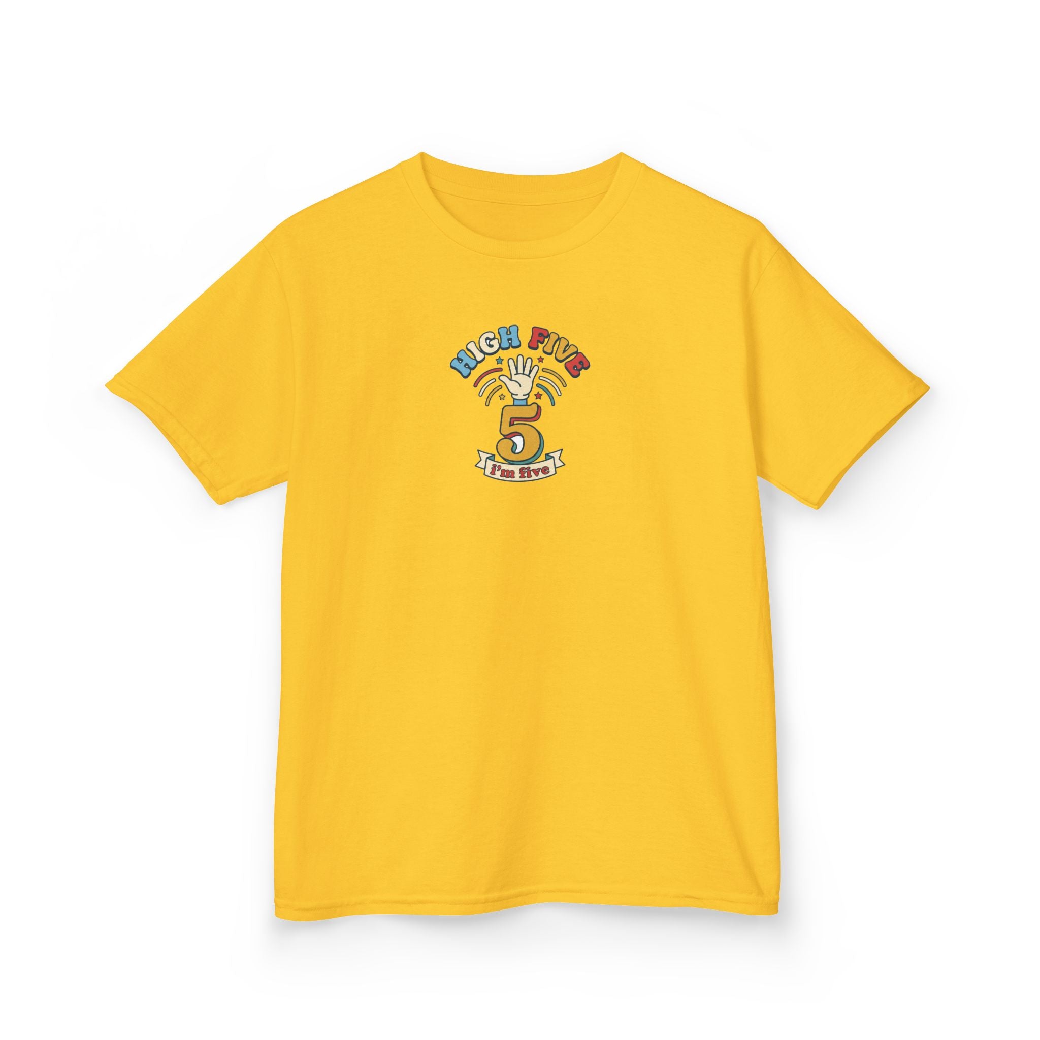 High Five I'm Five Birthday Shirt 5th Birthday Kids Tee