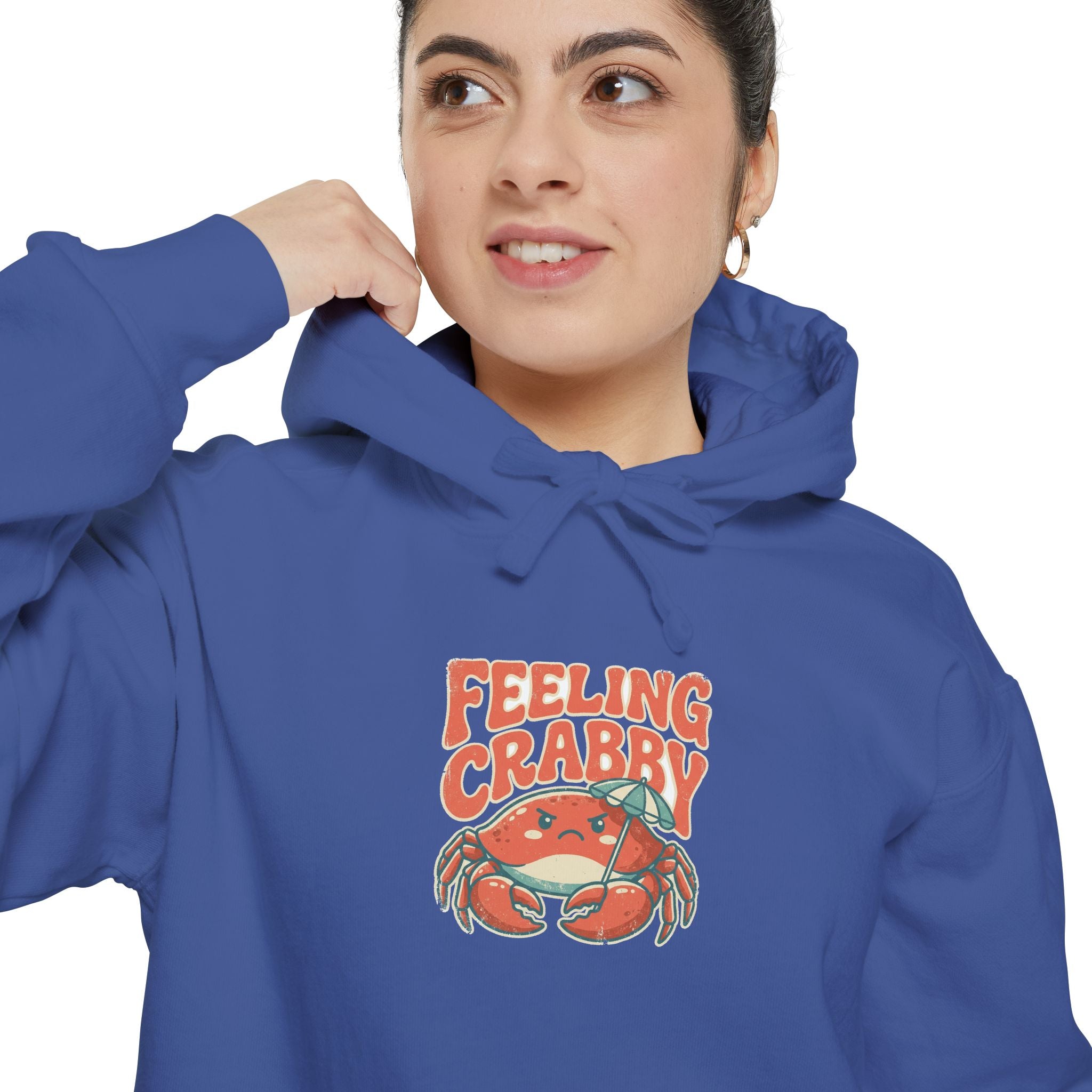 Feeling Crabby Hoodie | Comfort Colors Coastal Sweatshirt