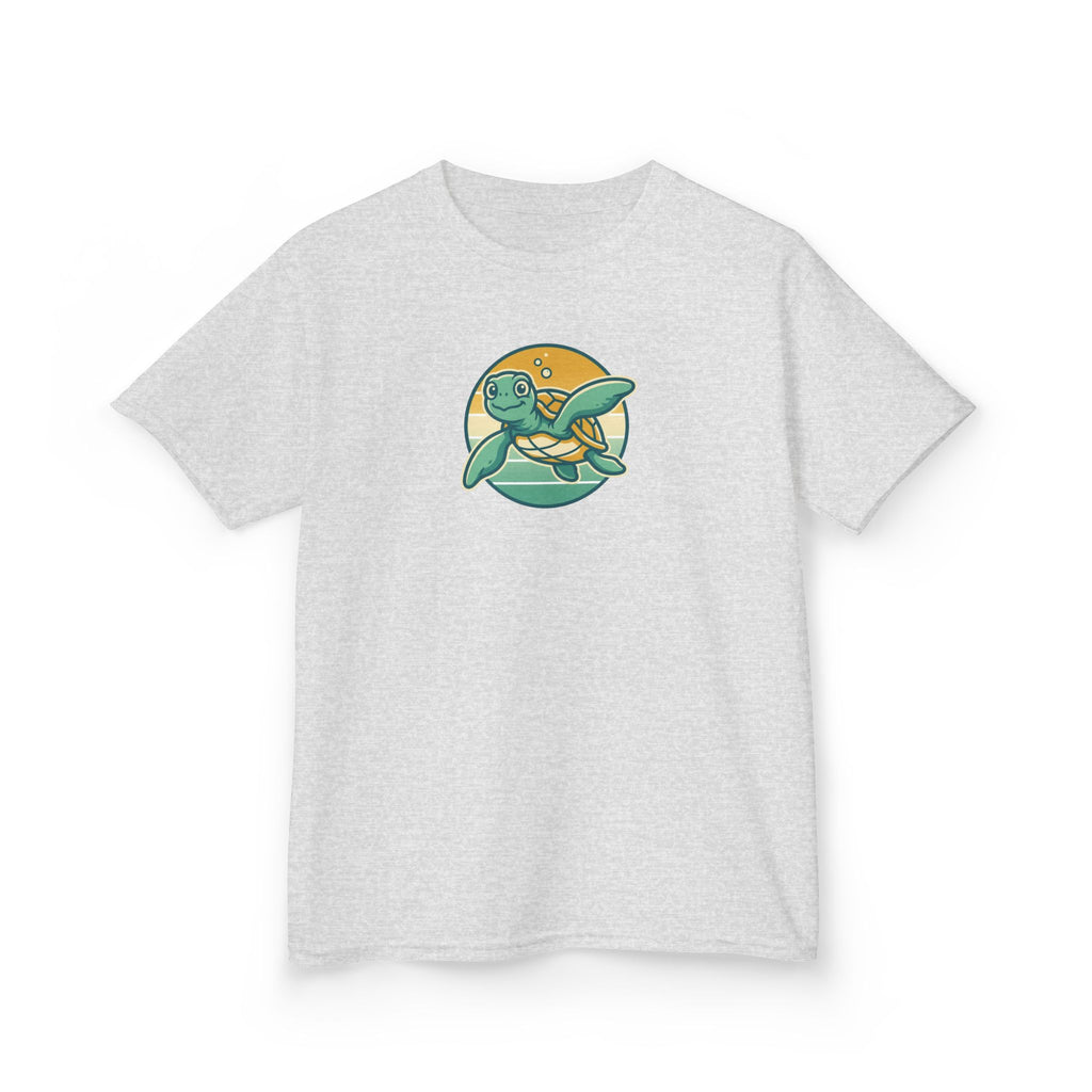 Sea Turtle Shirt Retro Sunset Badge Kids Beach Tee
