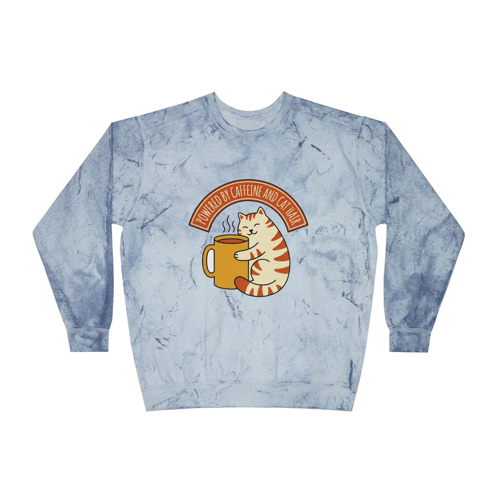 Cat Coffee Powered by Caffeine — Crewneck Sweatshirt