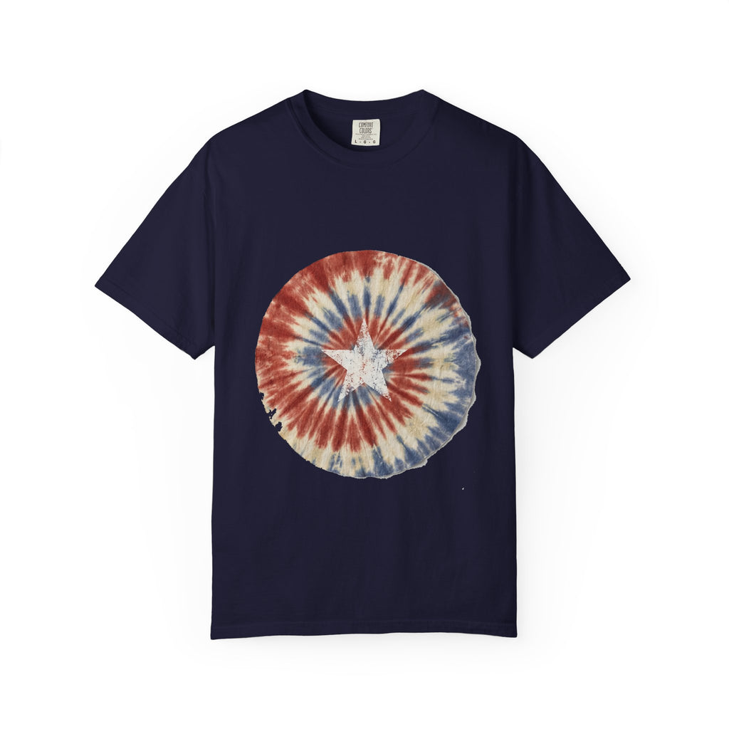 Tie-Dye Stars & Stripes Garment-Dyed Tee | Comfort Colors | 4th of July USA 250