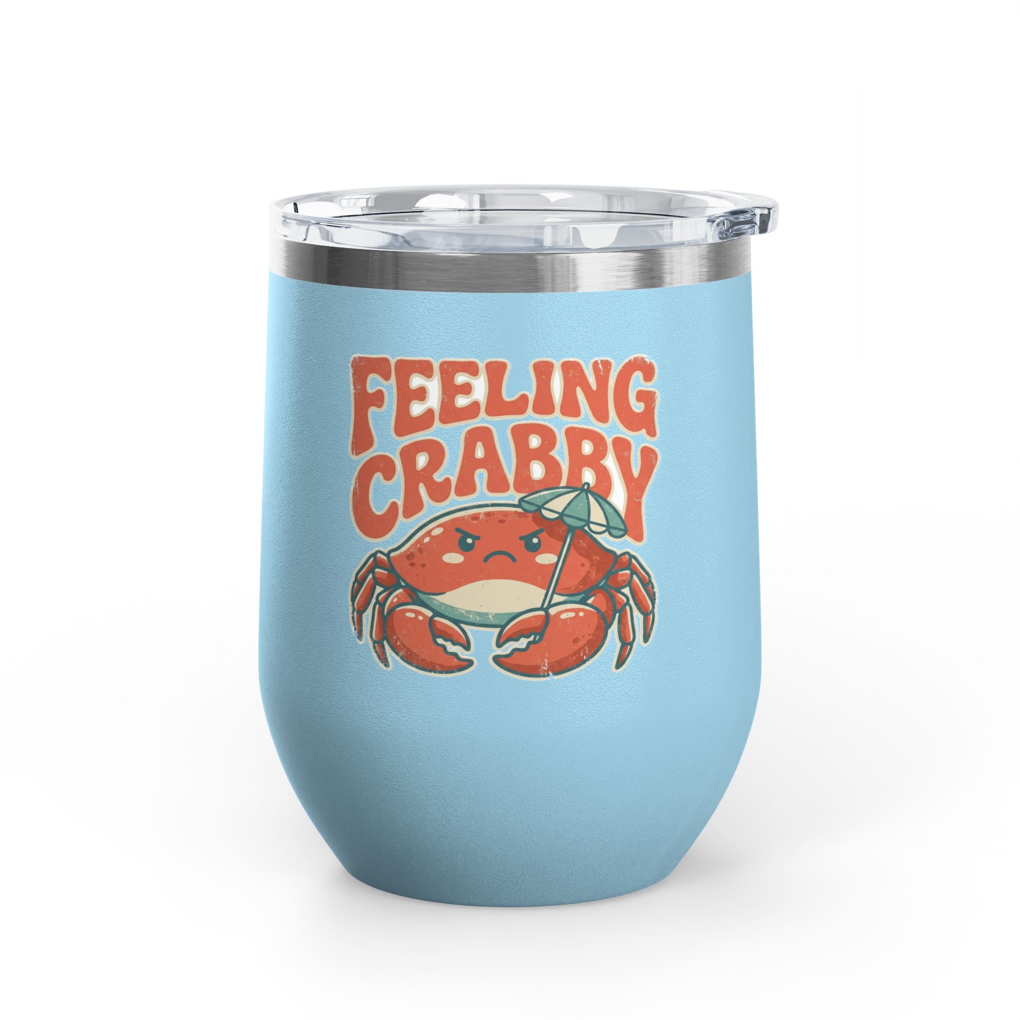 Feeling Crabby 12oz Slim Tumbler | Crab Beach Drinkware