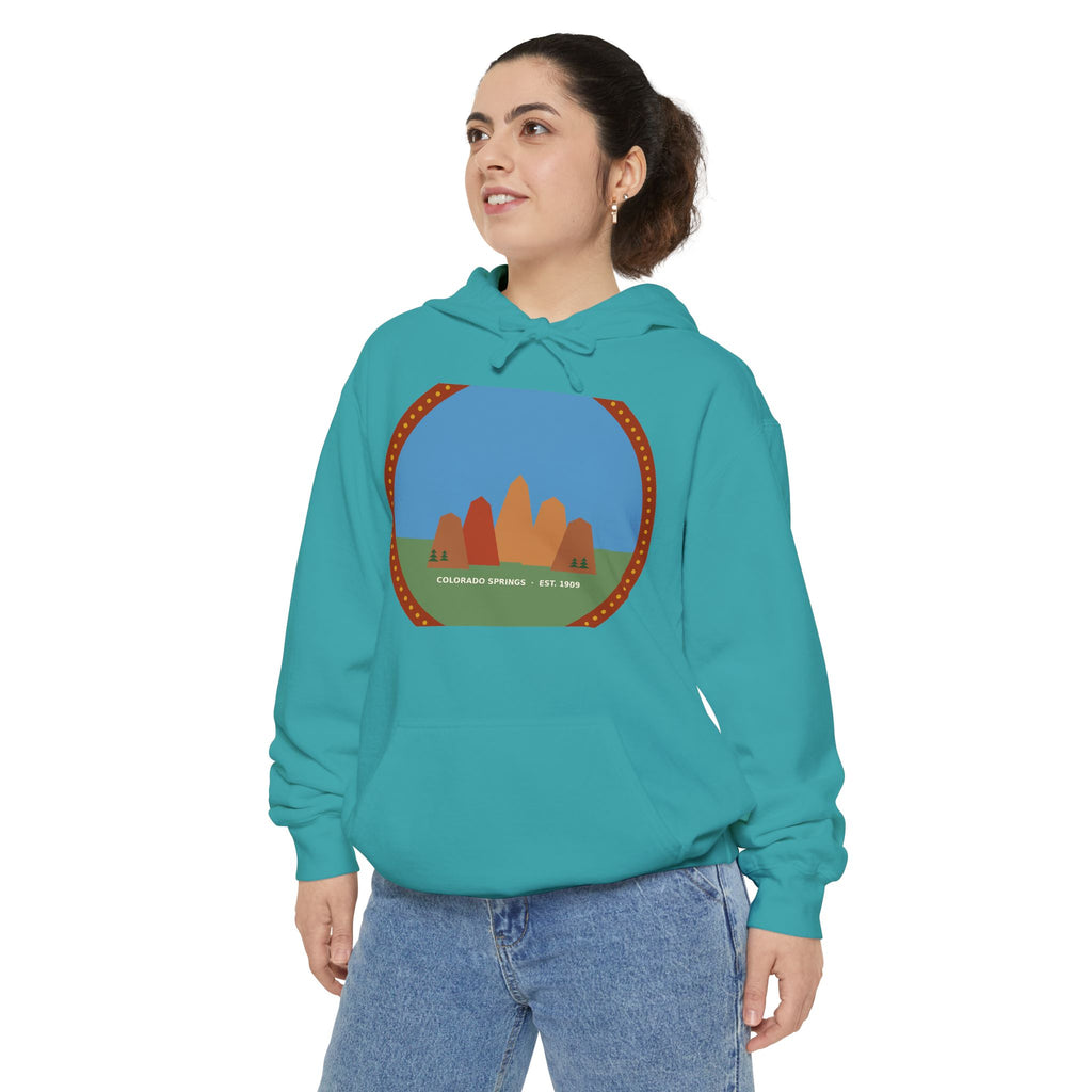 Garden of the Gods Colorado Badge Hoodie