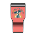 Palm Trees & 80 Degrees 30oz Tumbler | Retro Rainbow Beach Drinkware