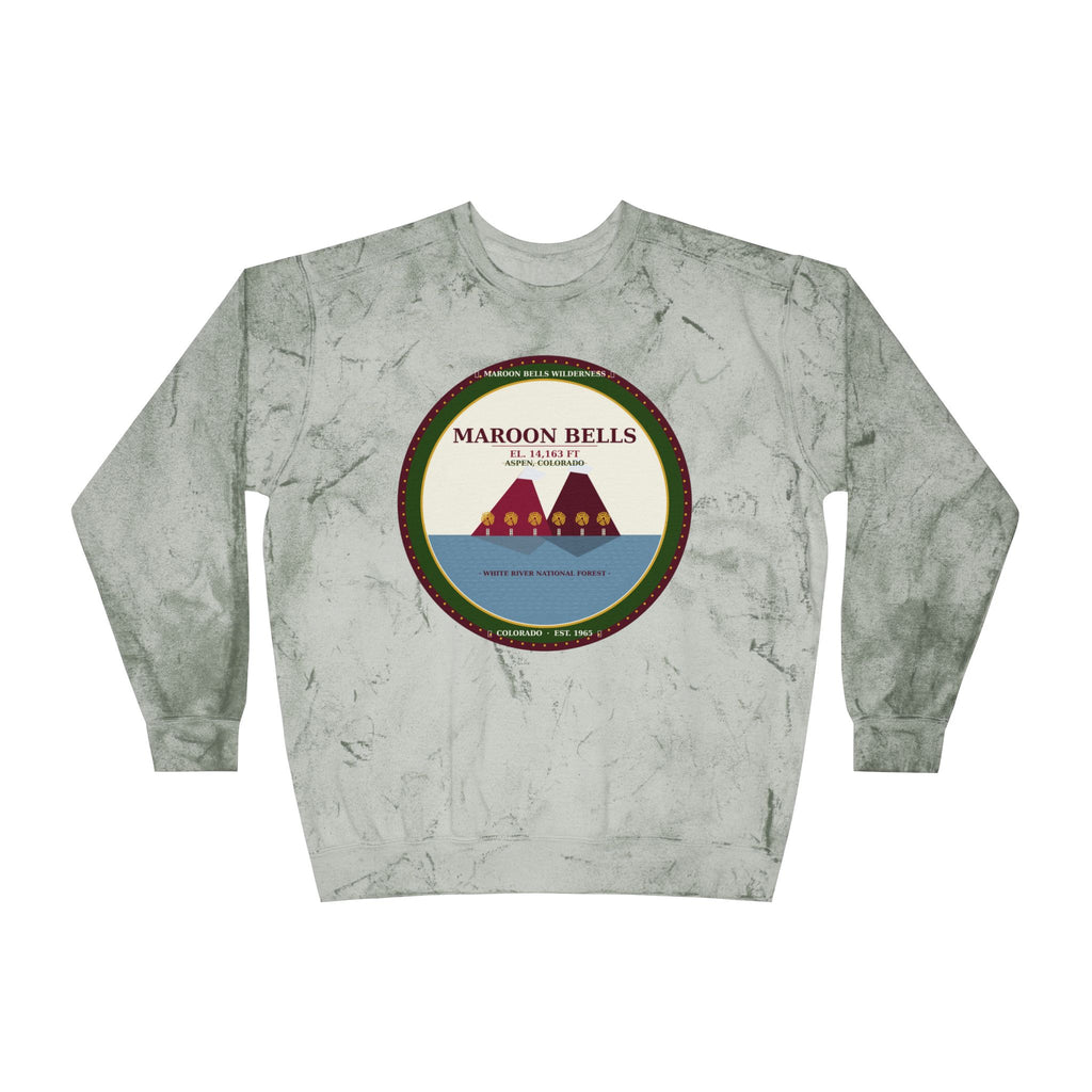 Maroon Bells Badge Crewneck — Colorado 14er