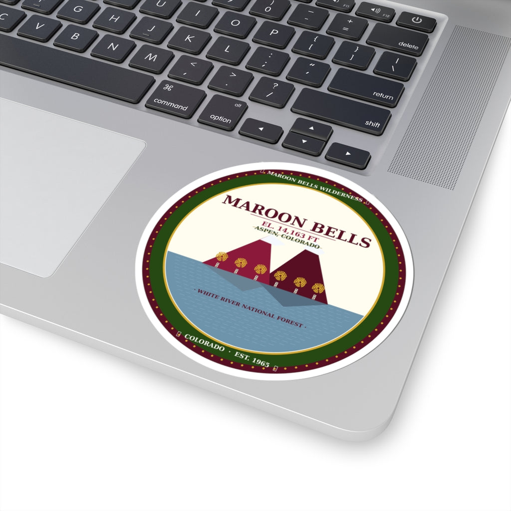 Maroon Bells Badge Sticker — Colorado 14er
